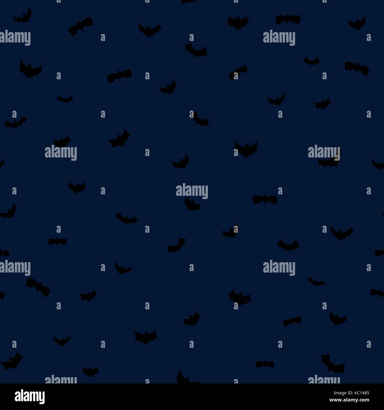 vector black flying bats silhouettes seamless pattern Stock Vector ...