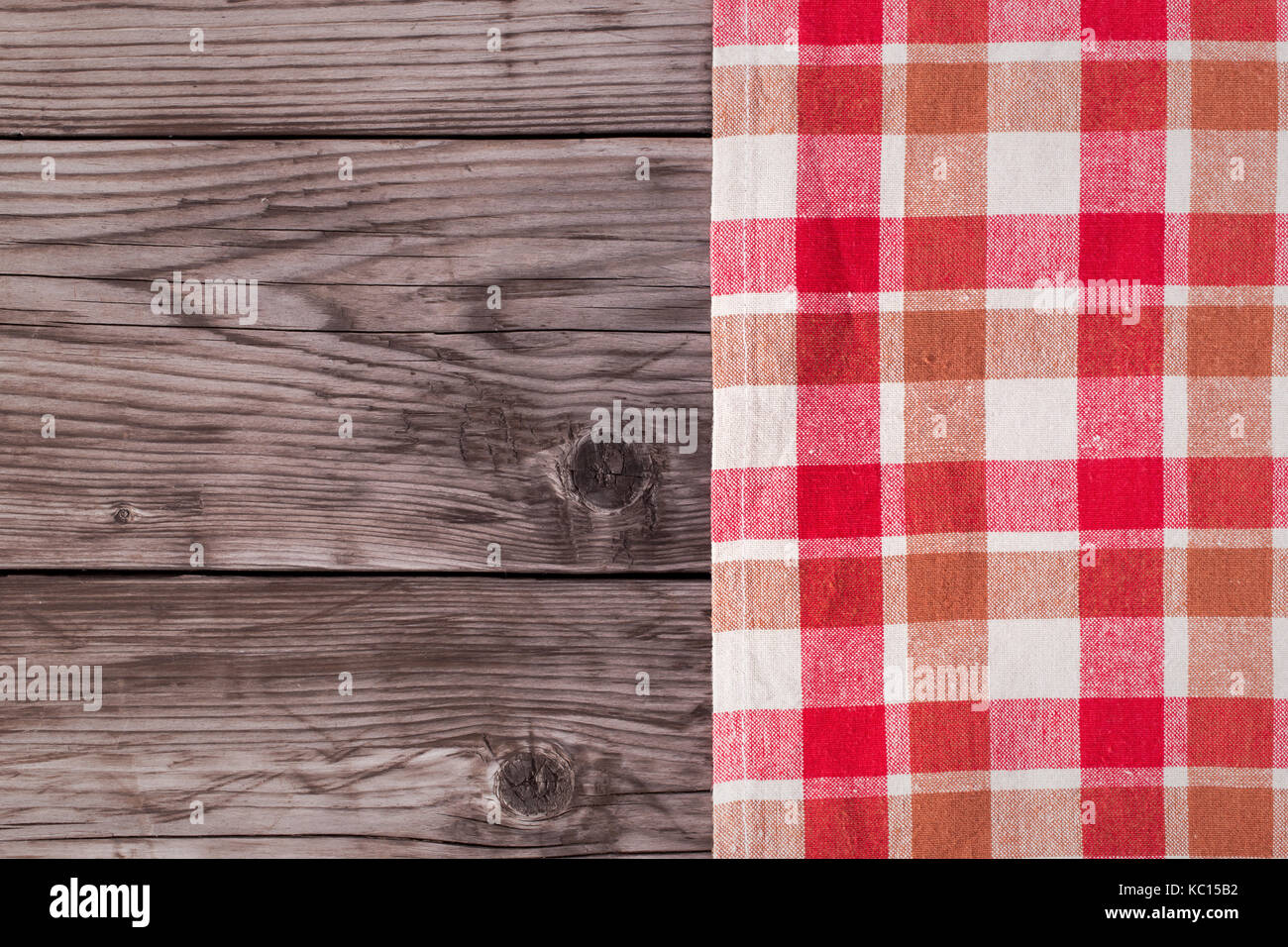 Checkered napkin from right Stock Photo Alamy