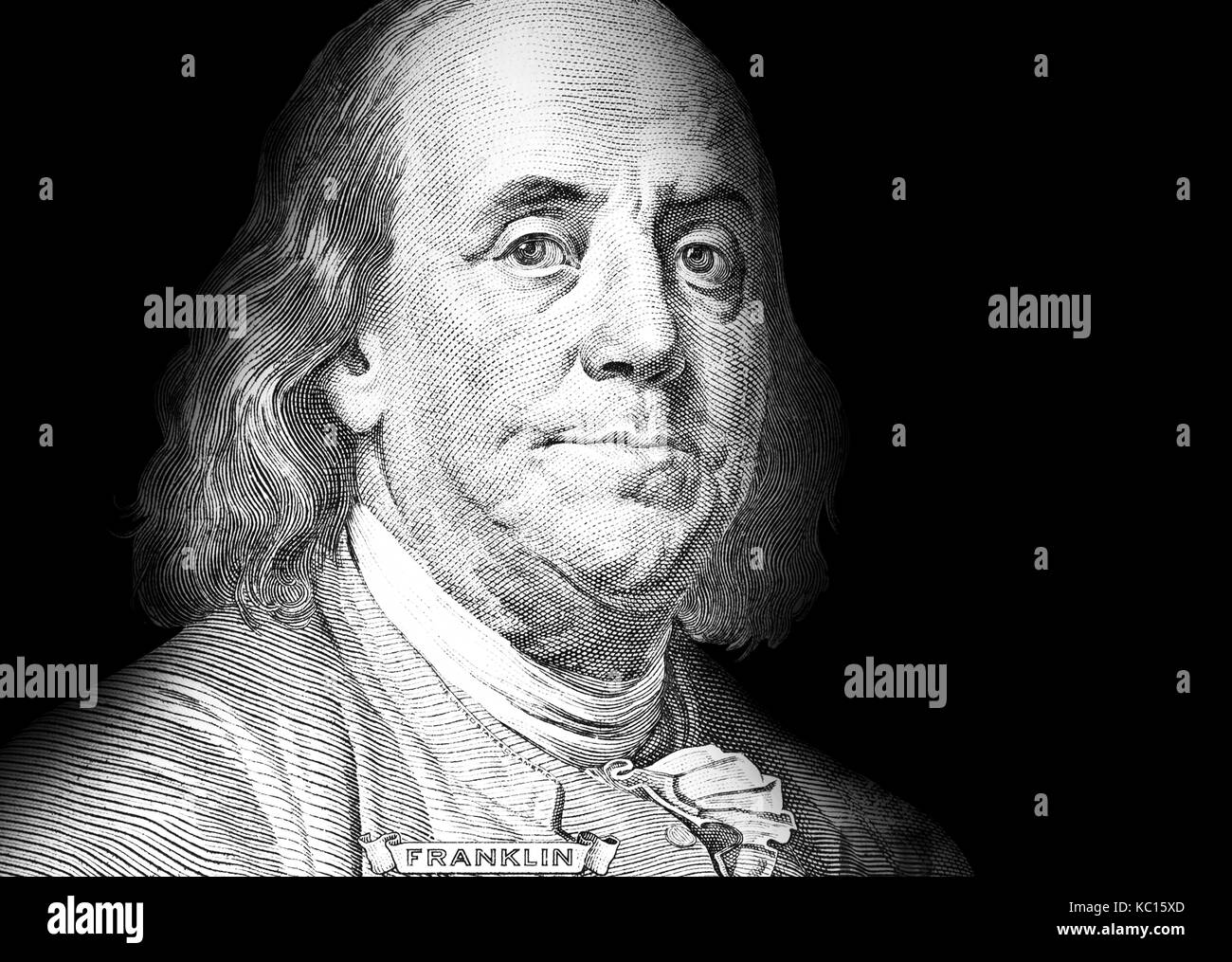 A piece of a money bill showing an important person Stock Photo - Alamy