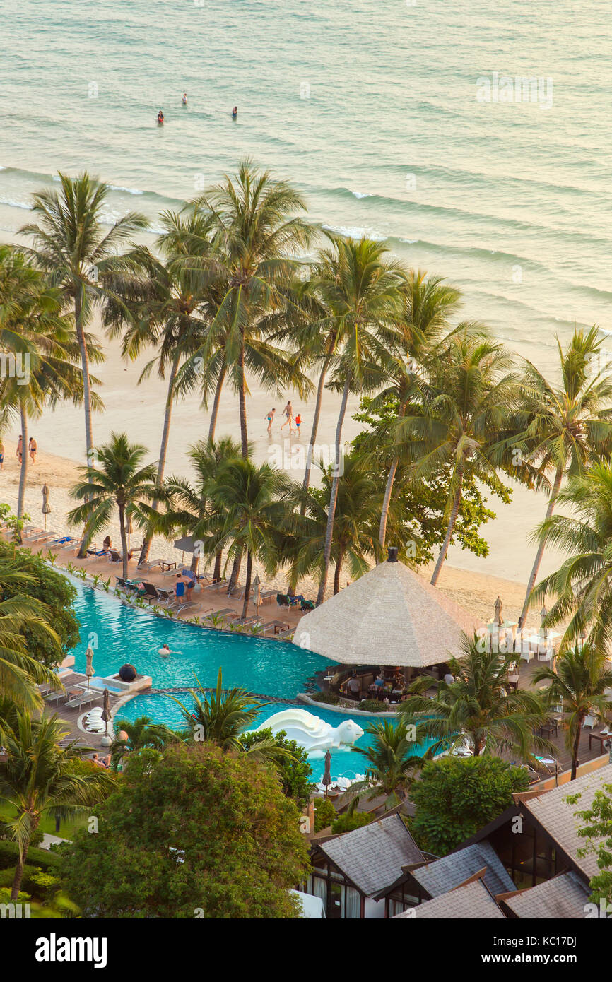 Beautiful swimming pool on Koh Chang island in Thailand Stock Photo