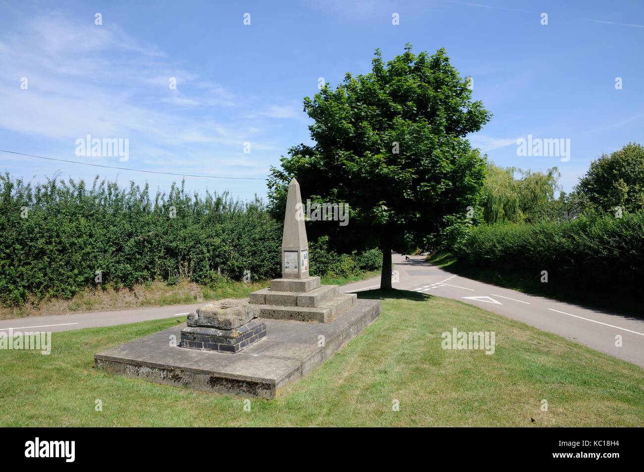 Old Cross Base, The New Millennium Cross, Kelshall, Hertfordshire Stock