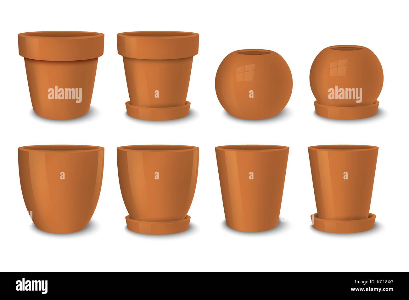 empty flower pot cartoon