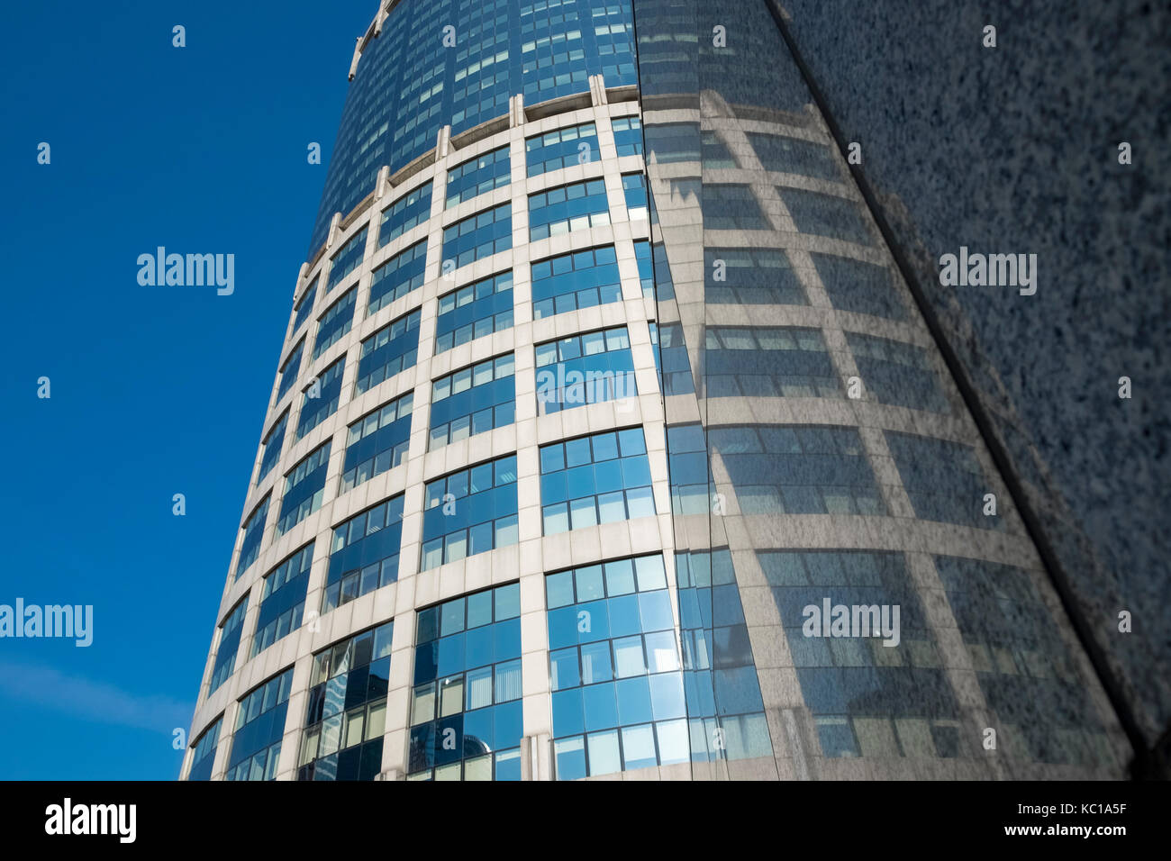 Exterior architecture of Observatory Business Centre, Tarasa Shevchenko, 23А, Moscow, Russia. Stock Photo