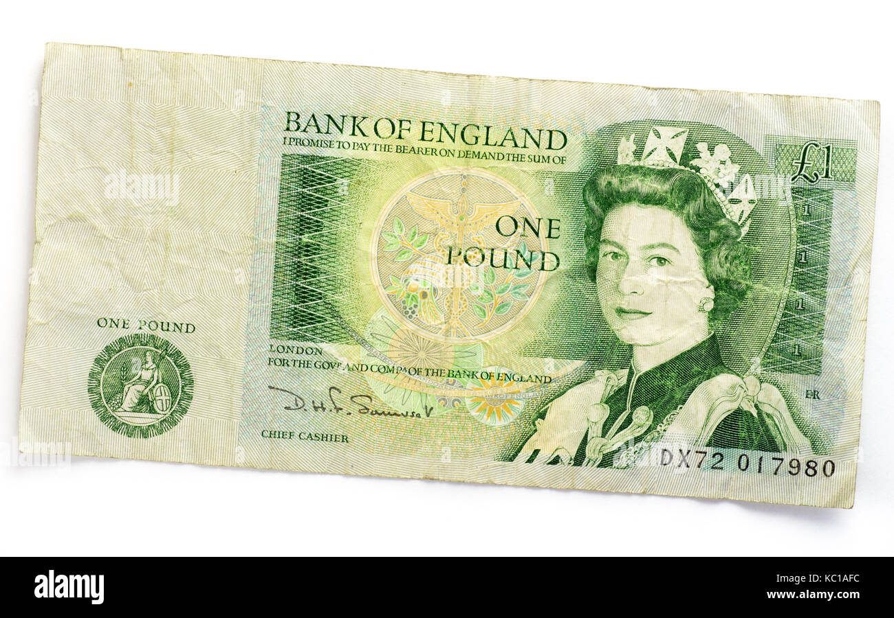 1 pound note hi-res stock photography and images - Alamy