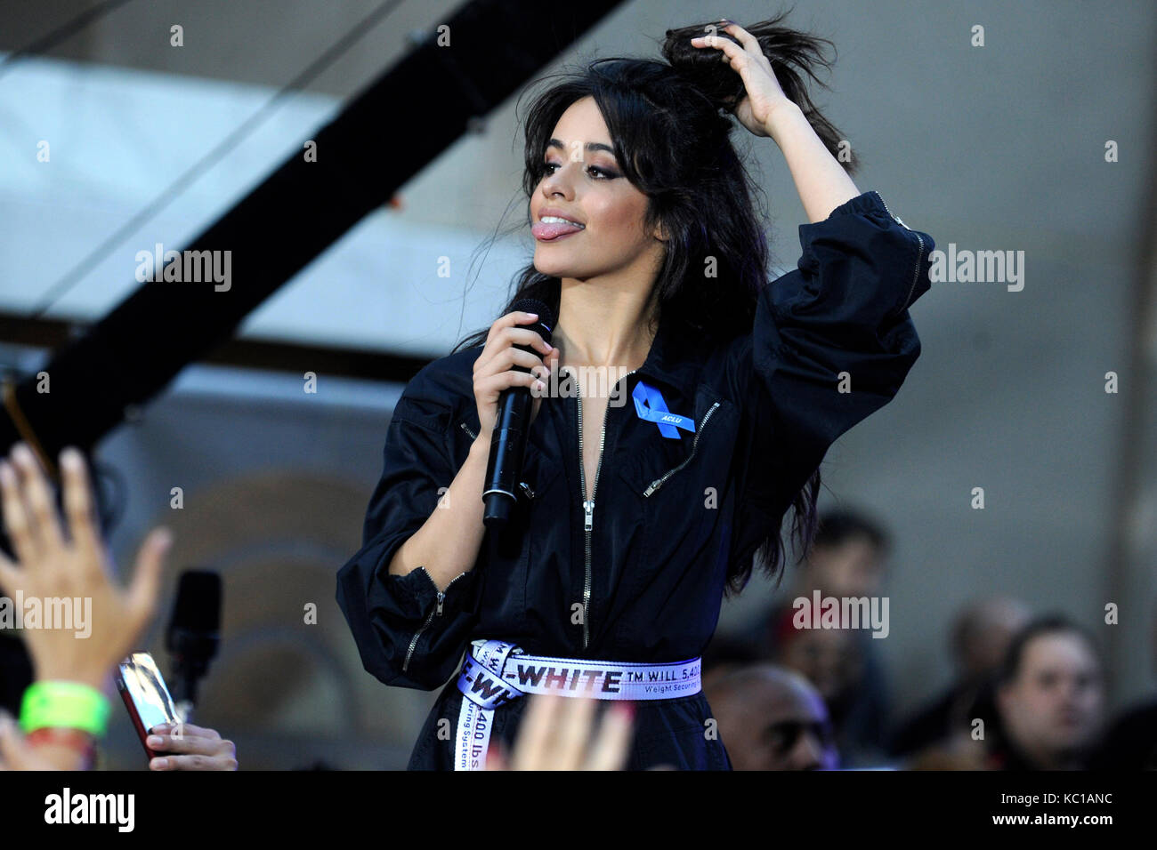 Camila Cabello performs live on stage at NBC's 'Today' at Rockefeller