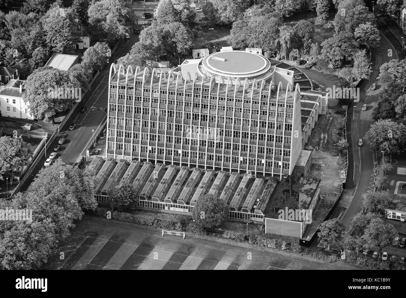 Aerial photo of Toastrack Building Manchester Stock Photo - Alamy