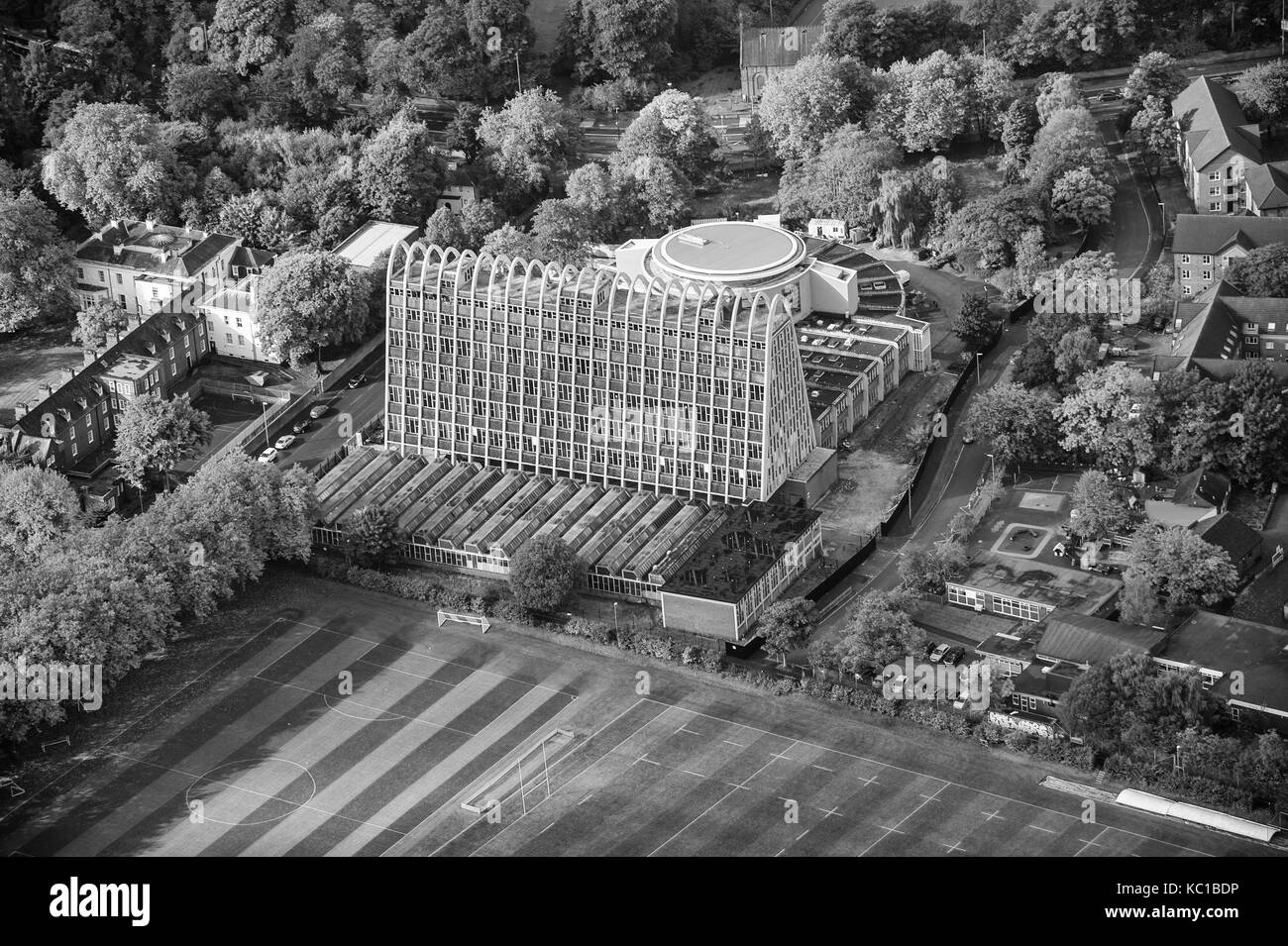 Aerial photo of Toastrack Building Manchester Stock Photo - Alamy