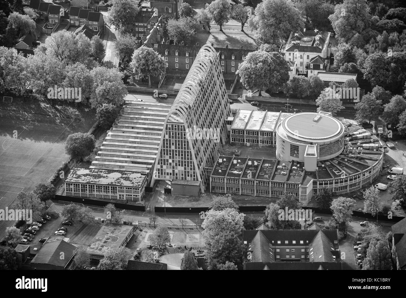 Aerial photo of Toastrack Building Manchester Stock Photo - Alamy