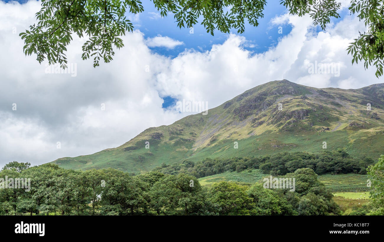 A landscape view of Buttermere, one of the lakes in the Lake District, Cumbria, United Kingdom. Stock Photo