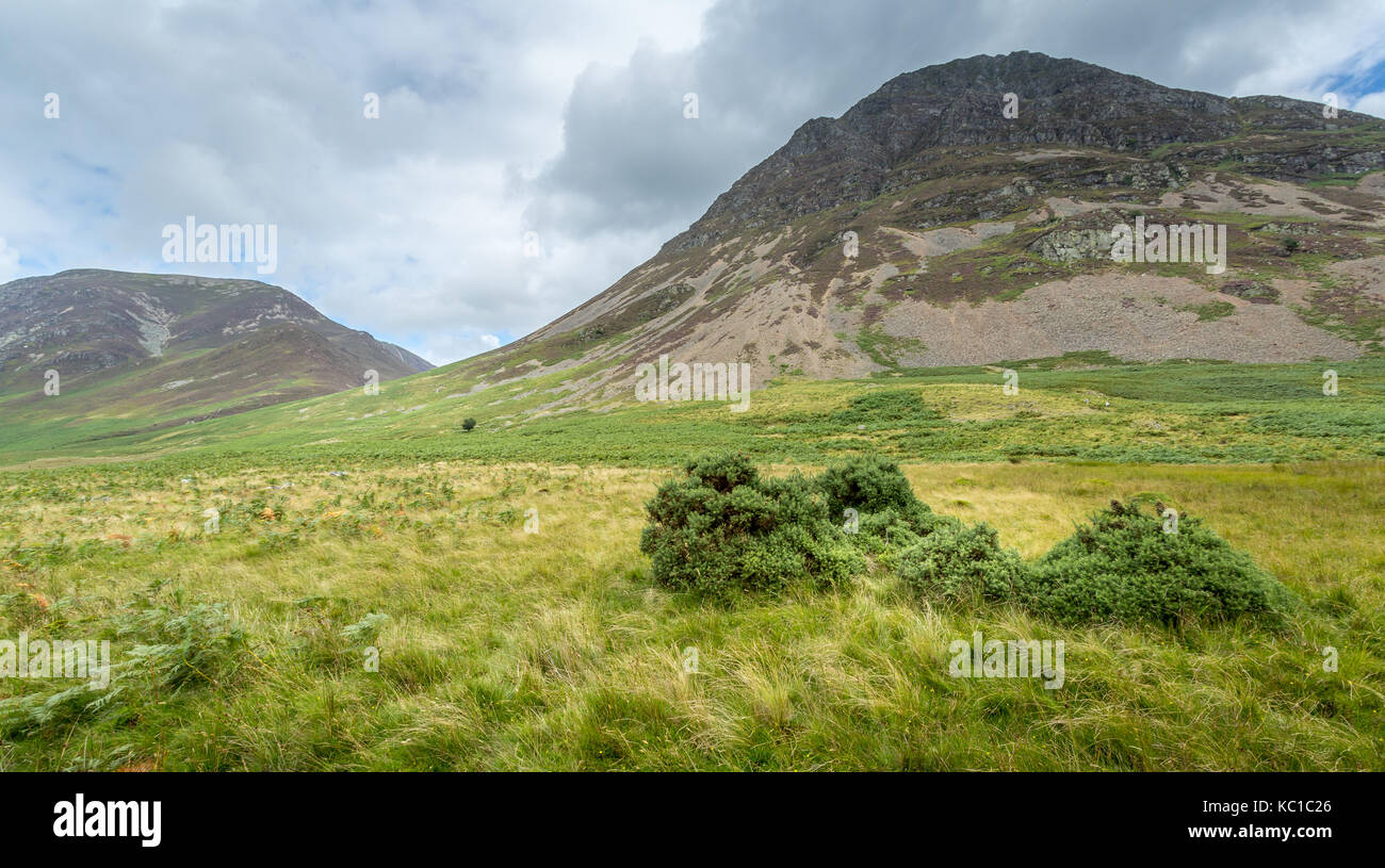 A landscape view of the area around Crummock Water, one of the lakes in the Lake District, Cumbria, United Kingdom. Stock Photo