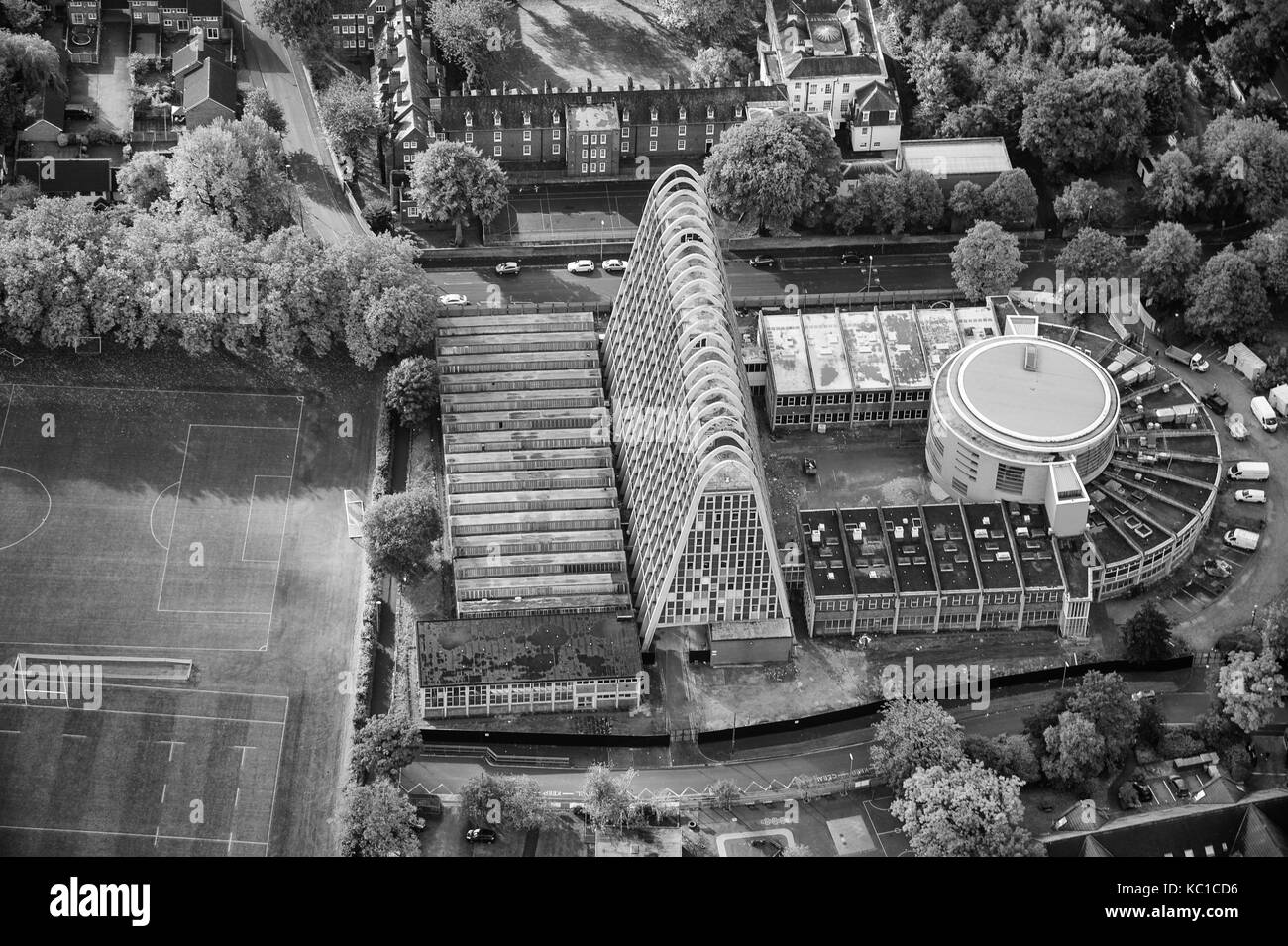 Aerial photo of Toastrack Building Manchester Stock Photo - Alamy