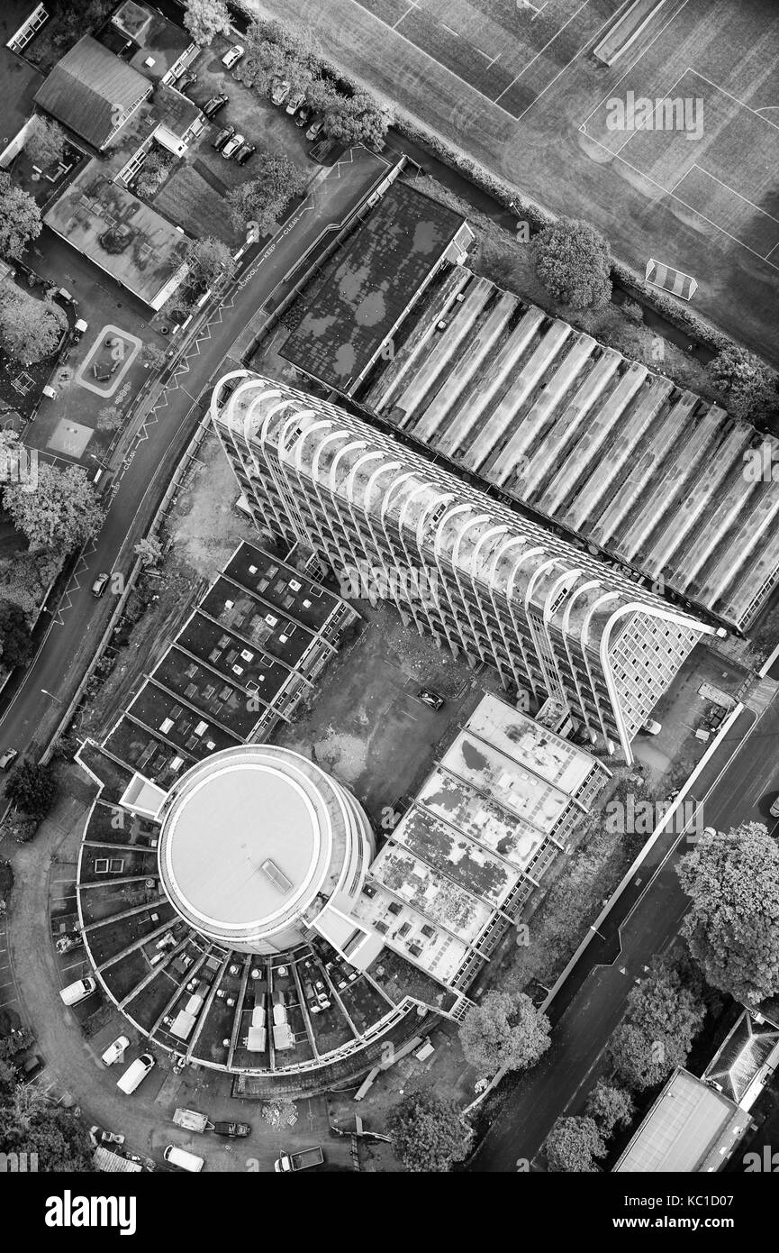 Aerial photo of Toastrack Building Manchester Stock Photo - Alamy