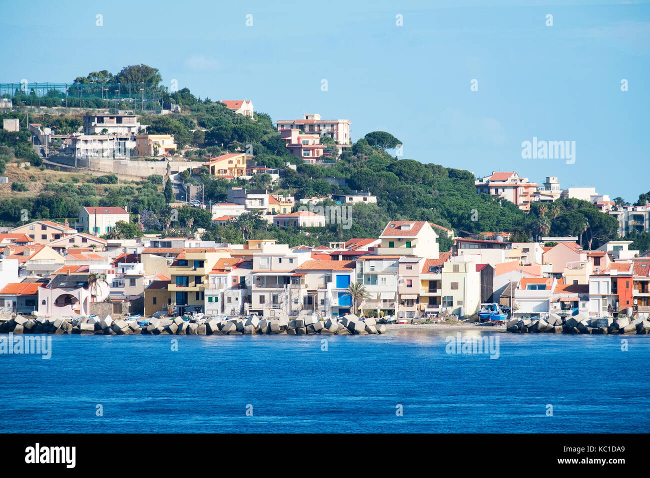 homes and aprtments on the outskirts of messina, island of sicily