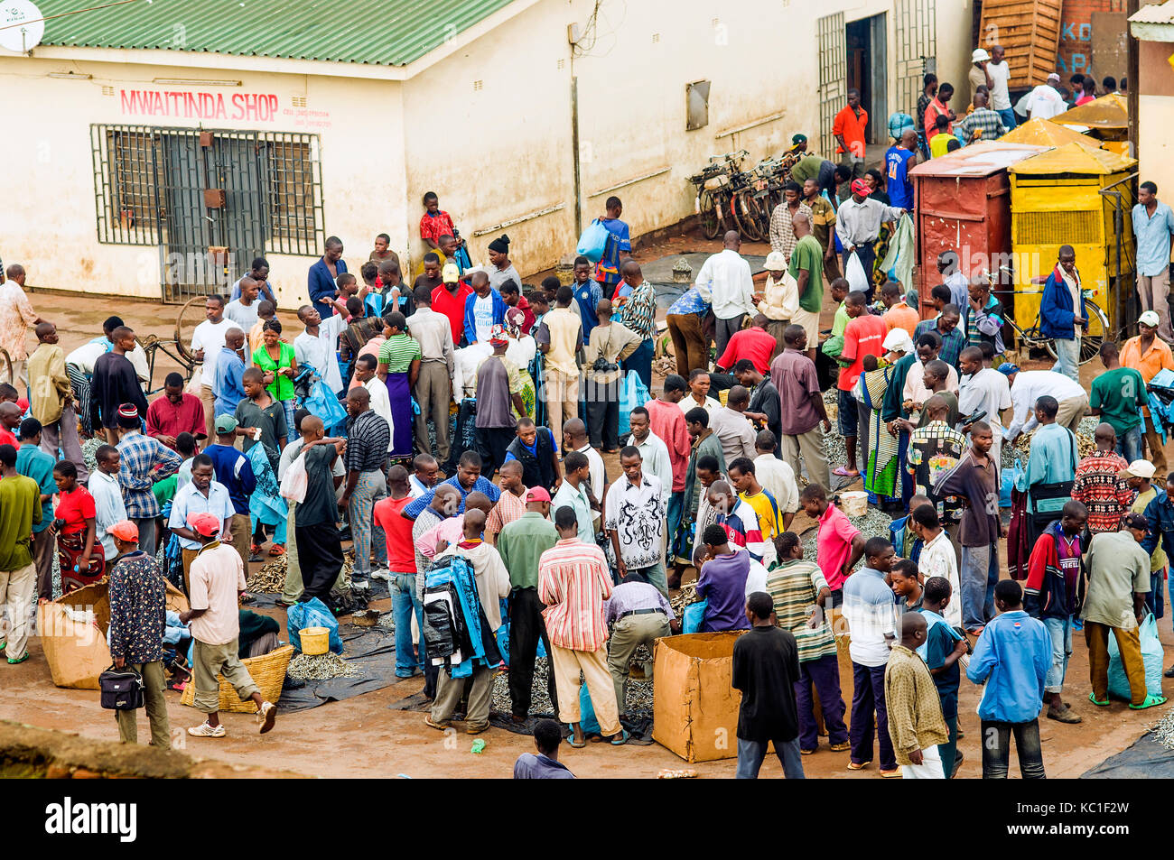 Street market scene, Lilongwe, Malawi Stock Photo
