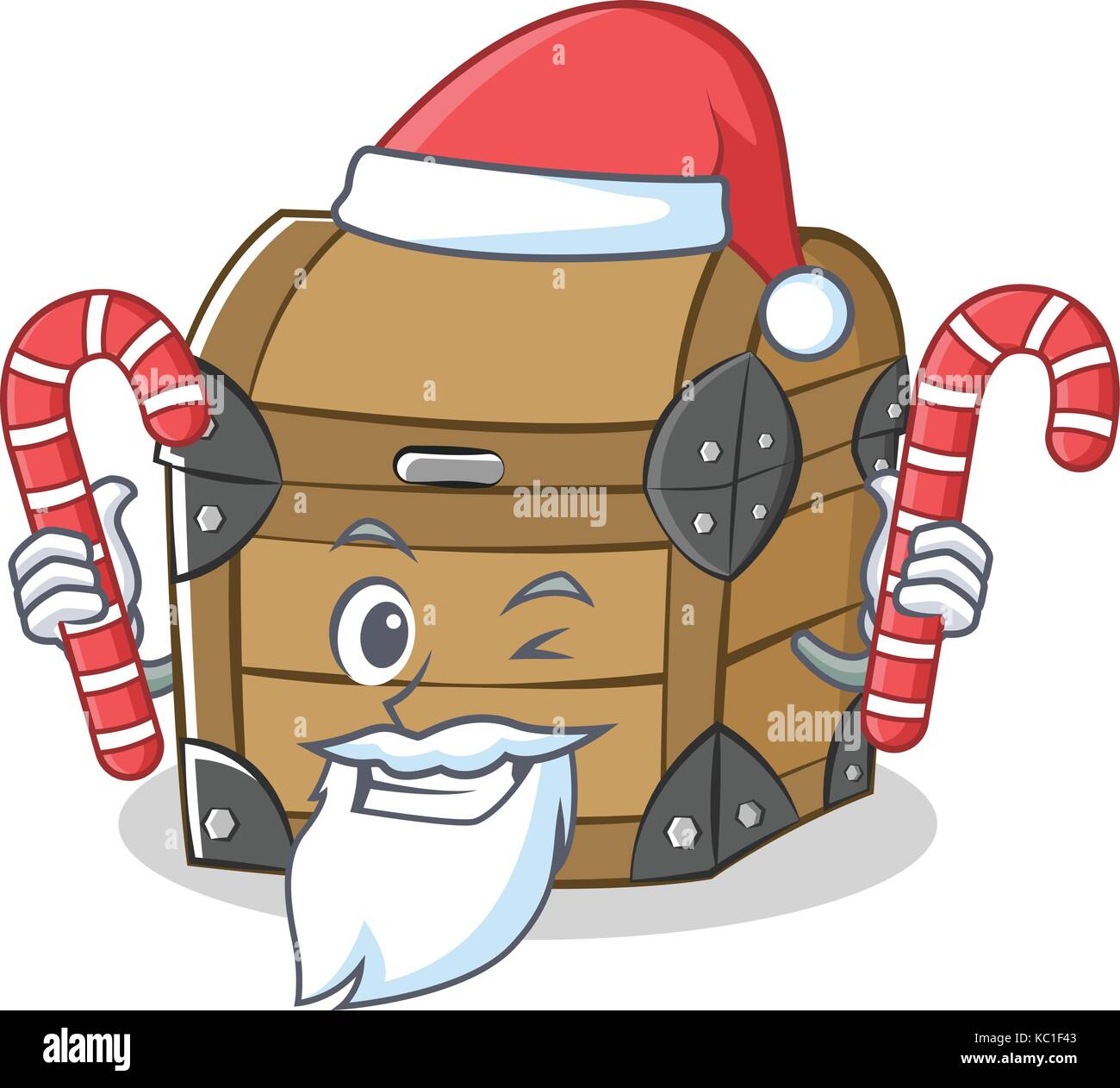 Santa with candy chest character cartoon style Stock Vector Image & Art ...