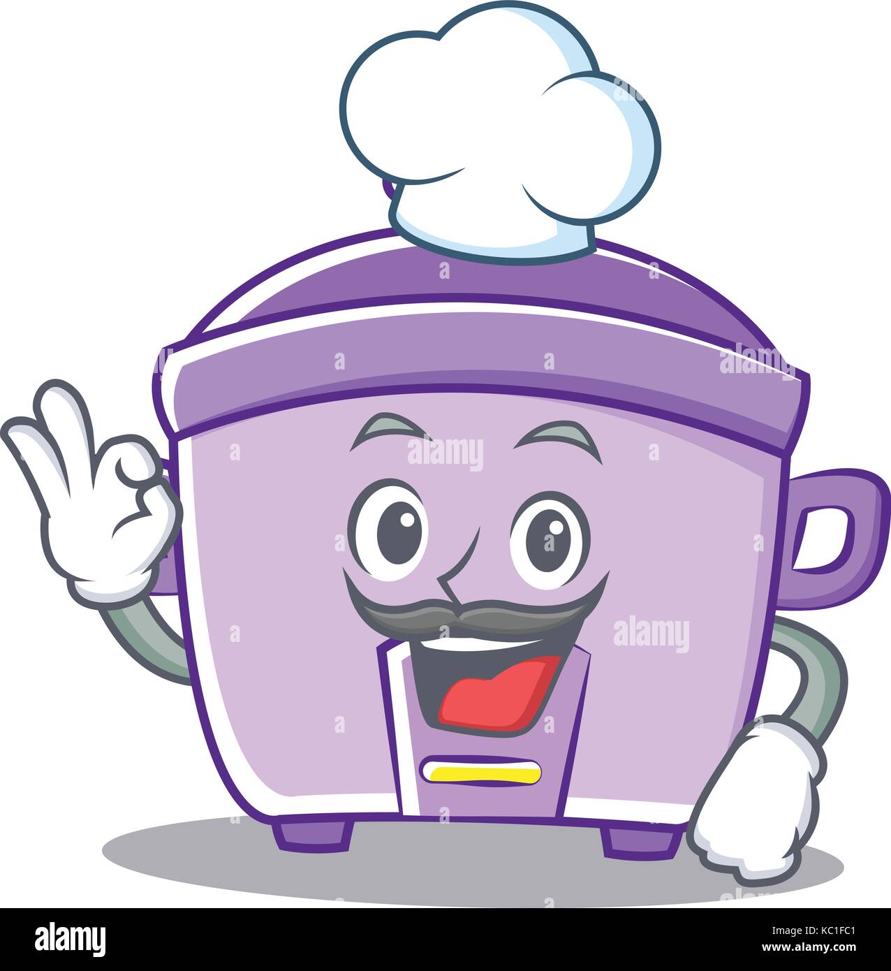 Chef rice cooker character cartoon Stock Vector Image & Art - Alamy