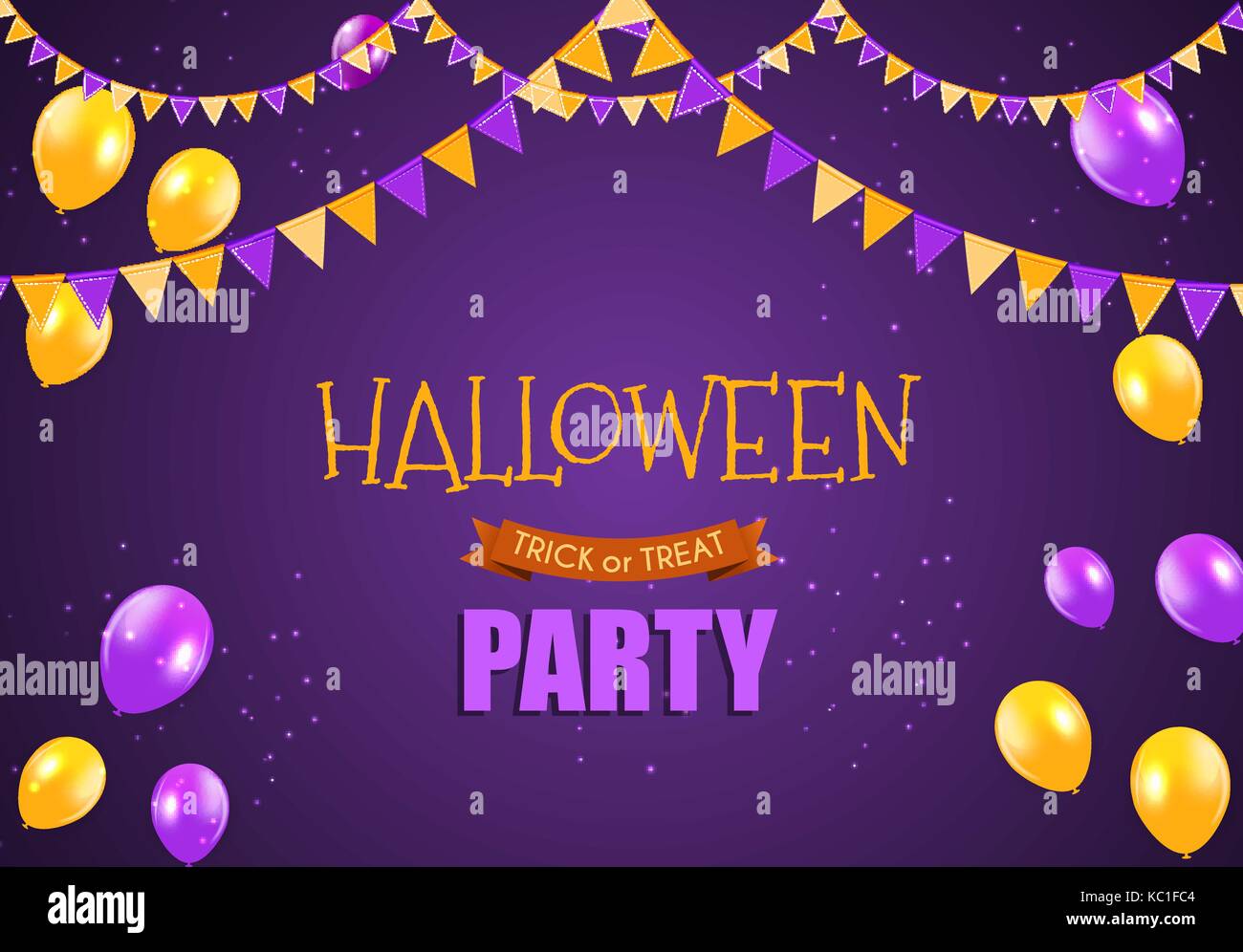 Halloween Party Background Template. Vector illustration EPS10 Stock ...