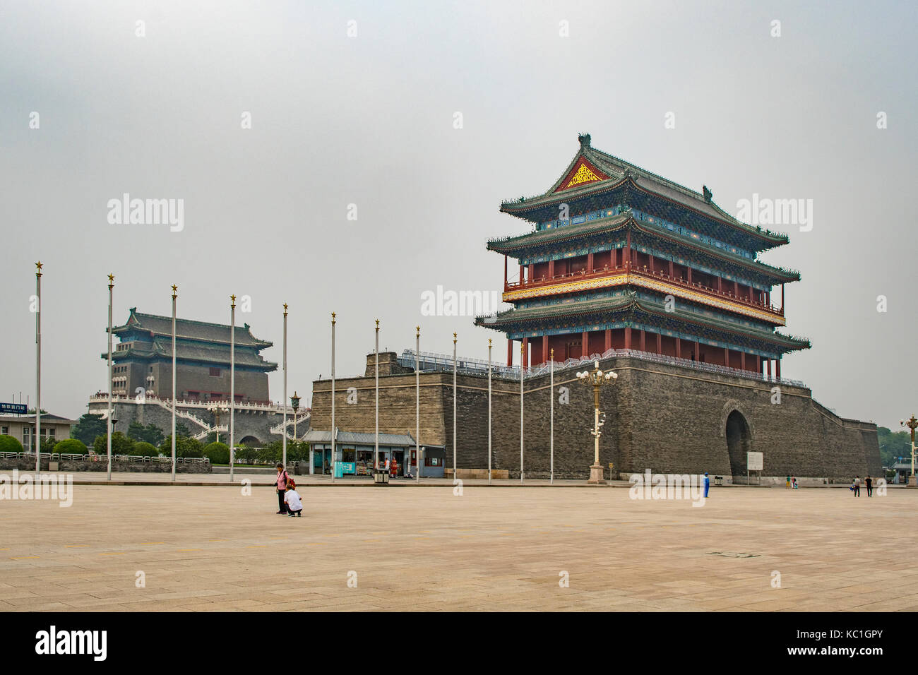West Entrance to Tiananmen Square, Beijing, China Stock Photo