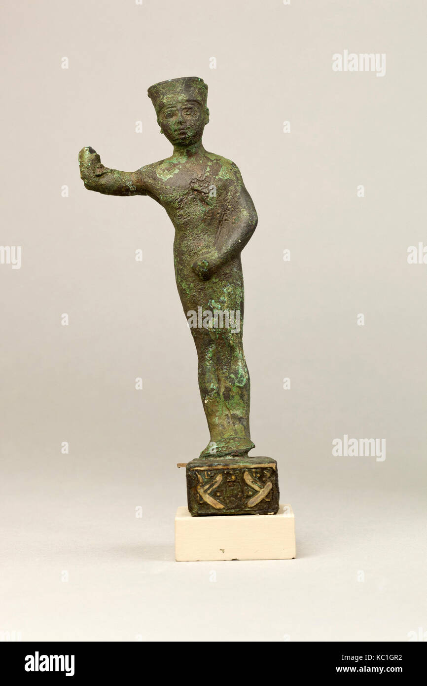 Statuette of Amenopet naming the provider/beneficiary  Amenirdis son of Horiaa, ca. 800–595 B.C Stock Photo