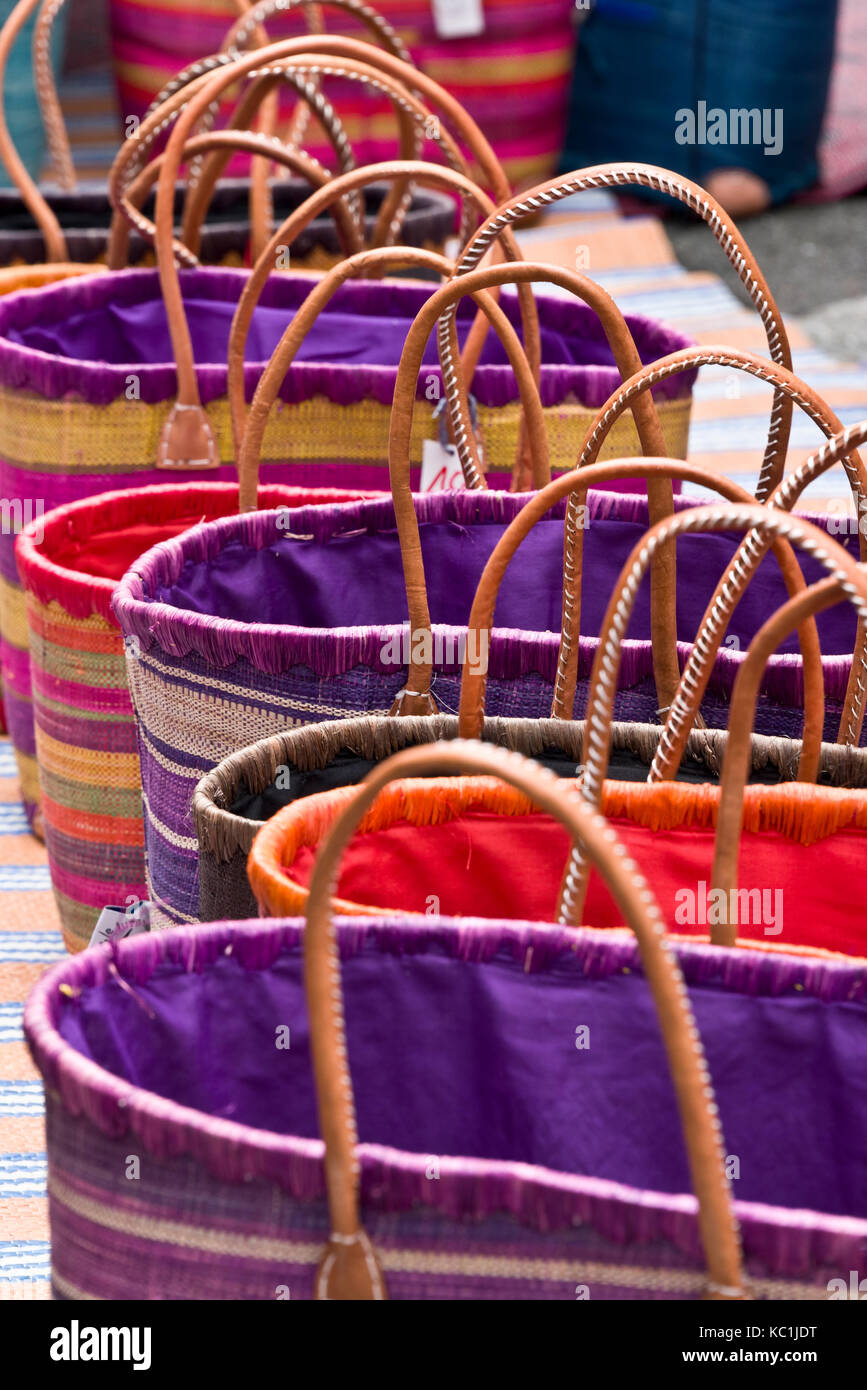 multi coloured baskets for sale Stock Photo Alamy