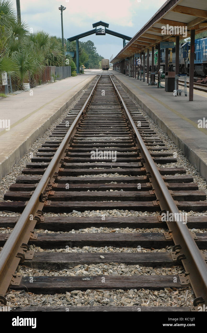 The track of the railroad at Jacksonville, Florida, USA Stock Photo Alamy