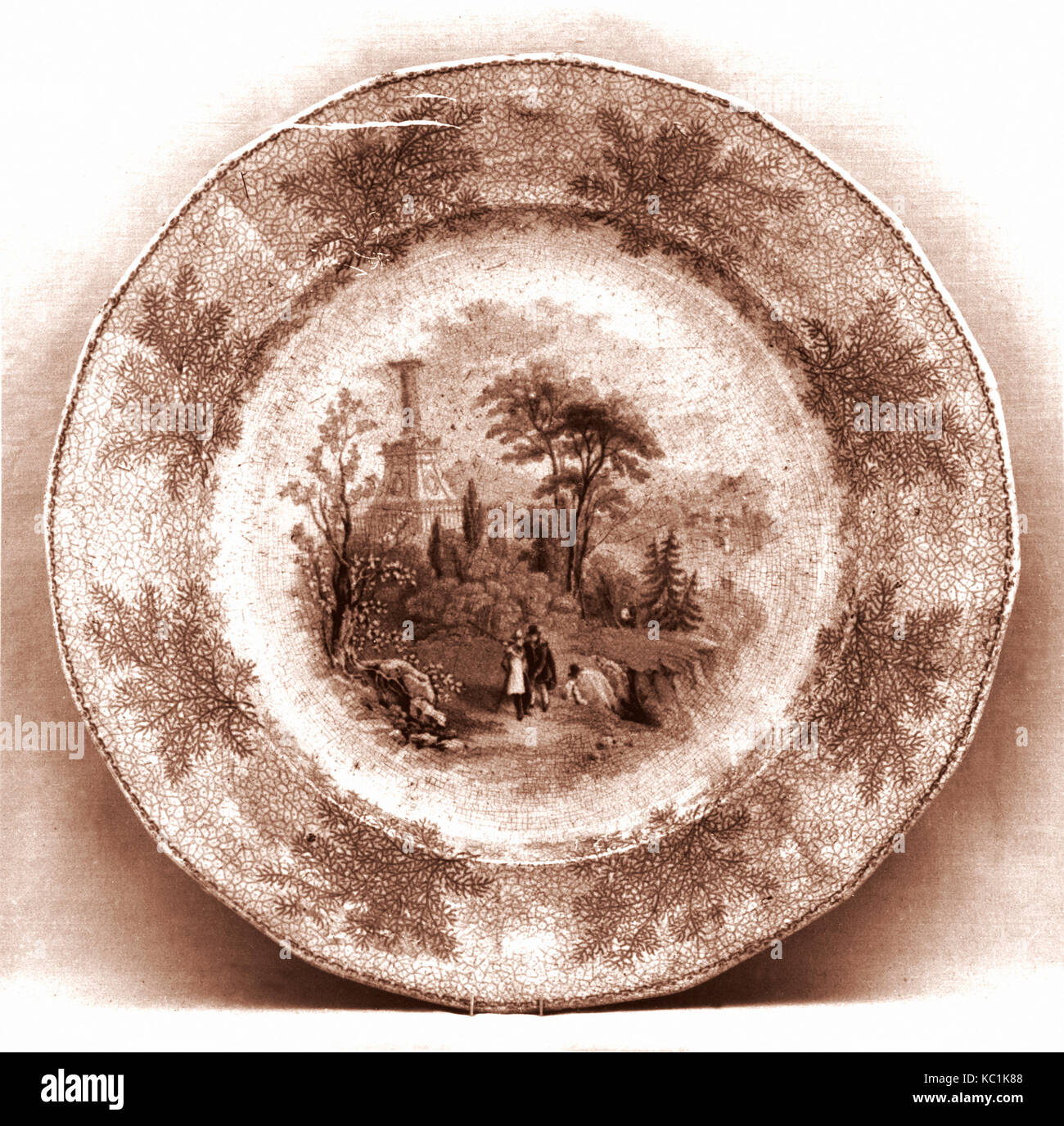 Plate, William Ridgway, Son & Co., ca. 1844–ca. 1846 Stock Photo