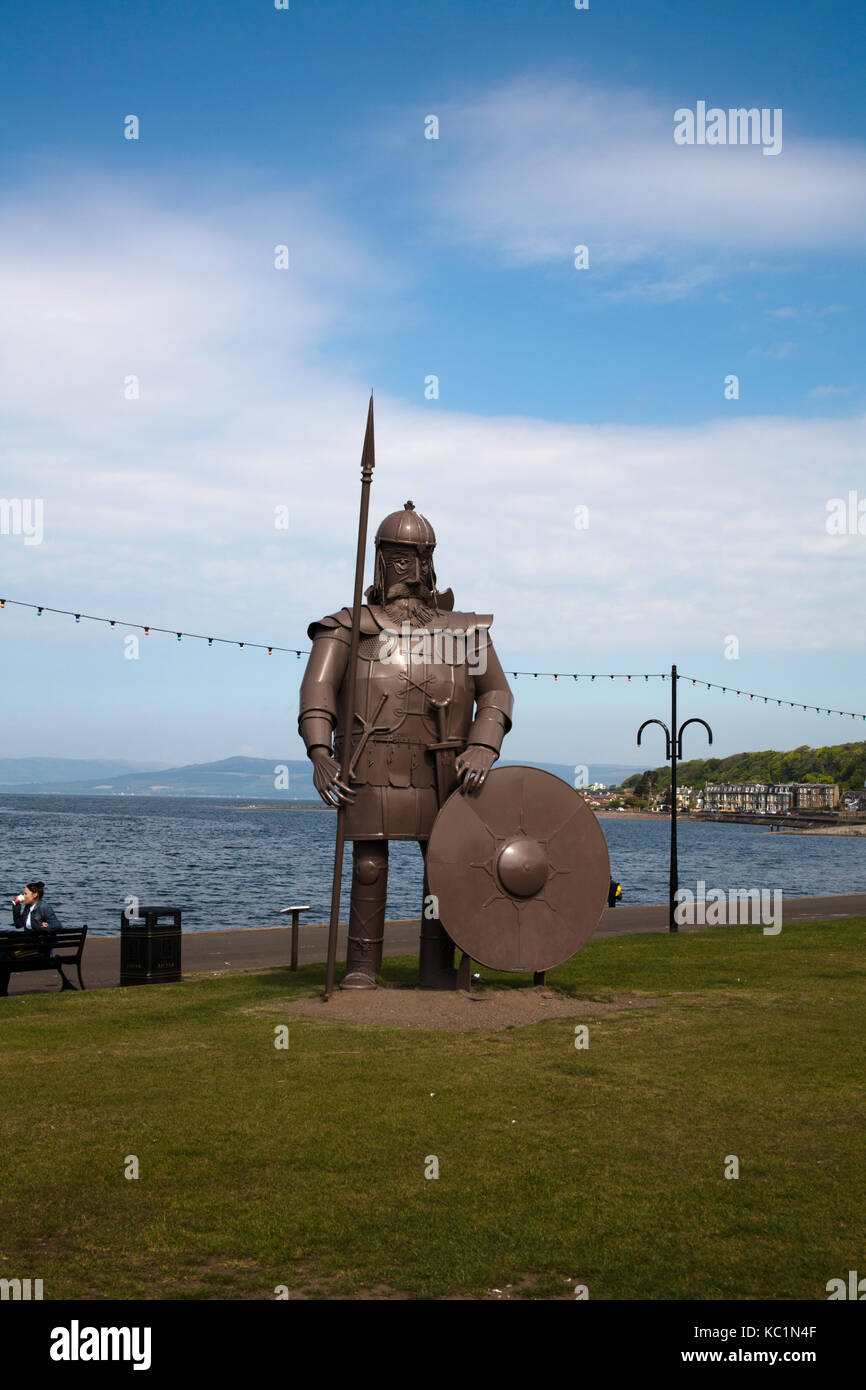 Magnus the Viking a steel statue of a Viking positioned on the seafront