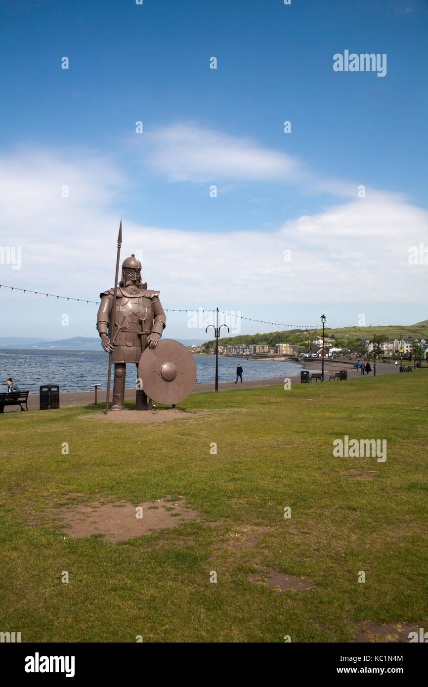 Magnus the Viking a steel statue of a Viking positioned on the seafront