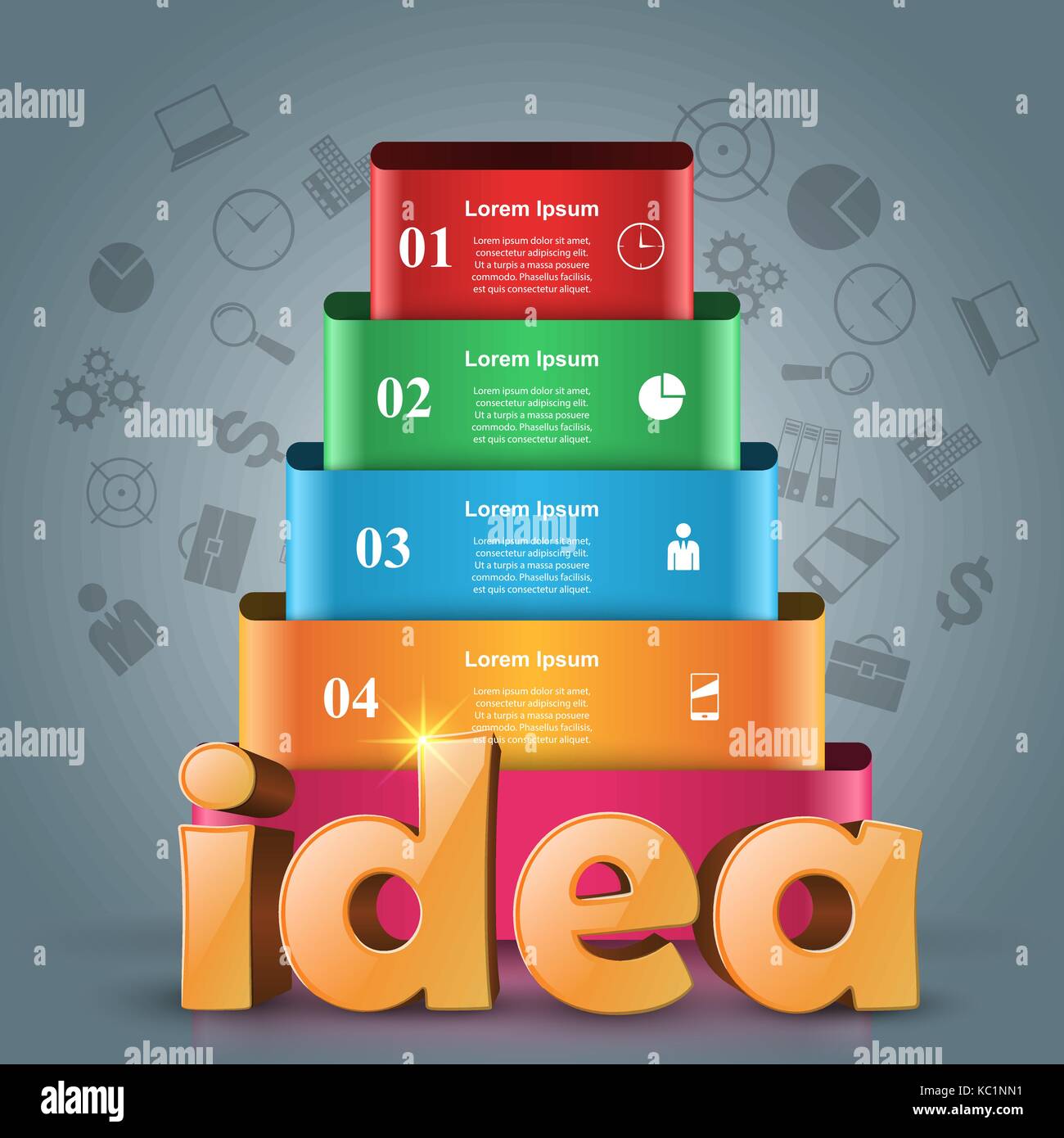Idea 3d business infographics Stock Vector Image & Art - Alamy