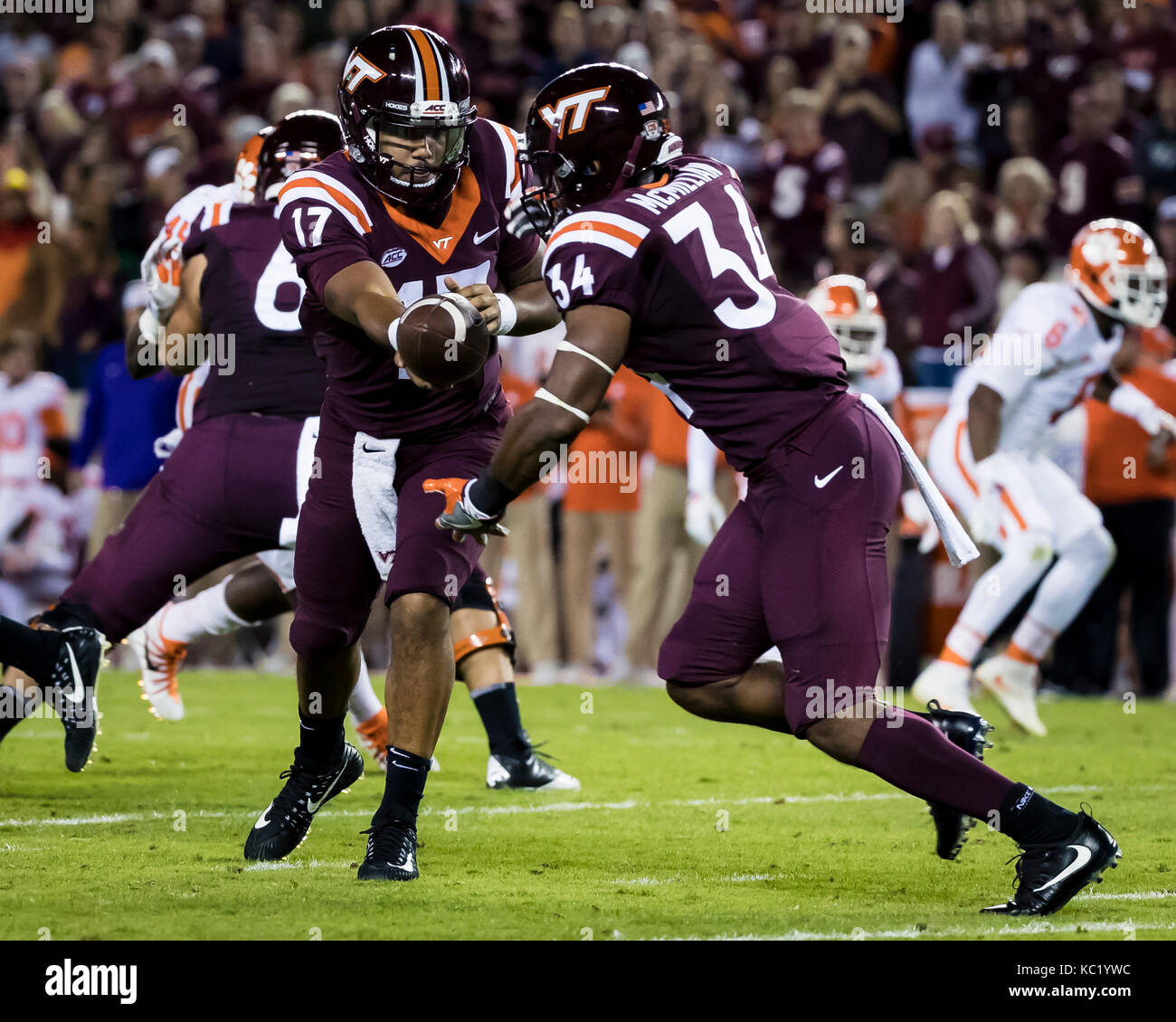 Blacksburg Virginia USA 30th Sep 2017 Virginia Tech Hokies 