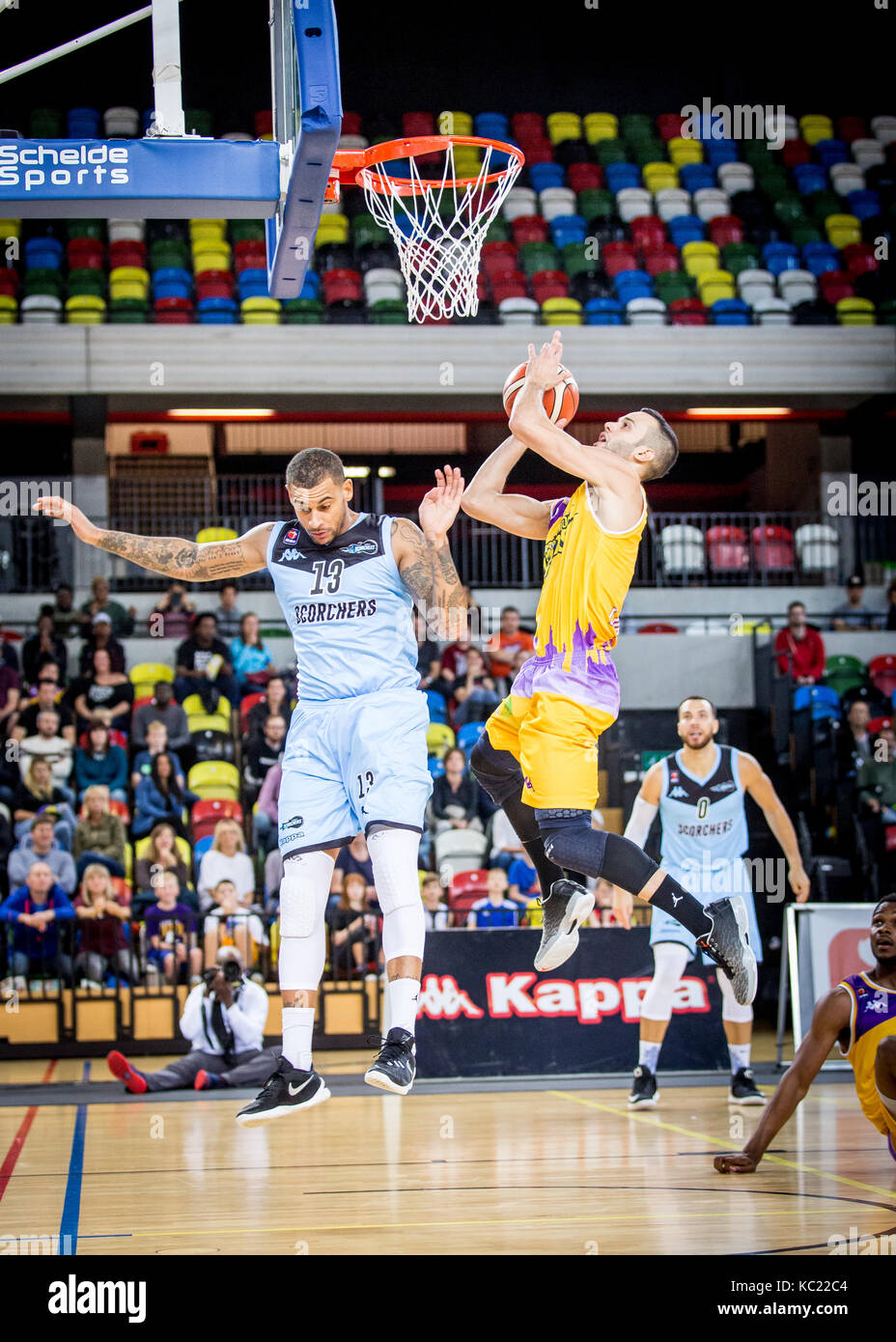 London, UK. 1st October, 2017. BBL Basketball London Lions beat Surrey