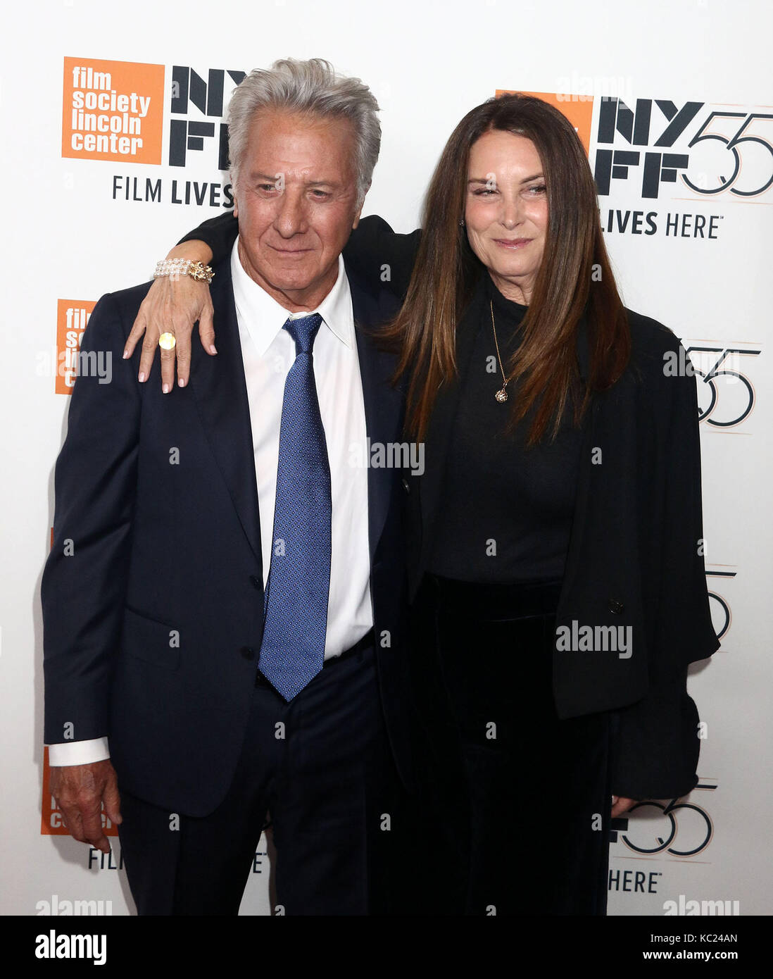 New York, New York, USA. 1st Oct, 2017. Actor DUSTIN HOFFMAN and his wife LISA HOFFMAN attend the 55th New York Film Festival premiere of 'The Meyerowitz Stories' held Alice Tully Hall held at Lincoln Center. Credit: Nancy Kaszerman/ZUMA Wire/Alamy Live News Stock Photo