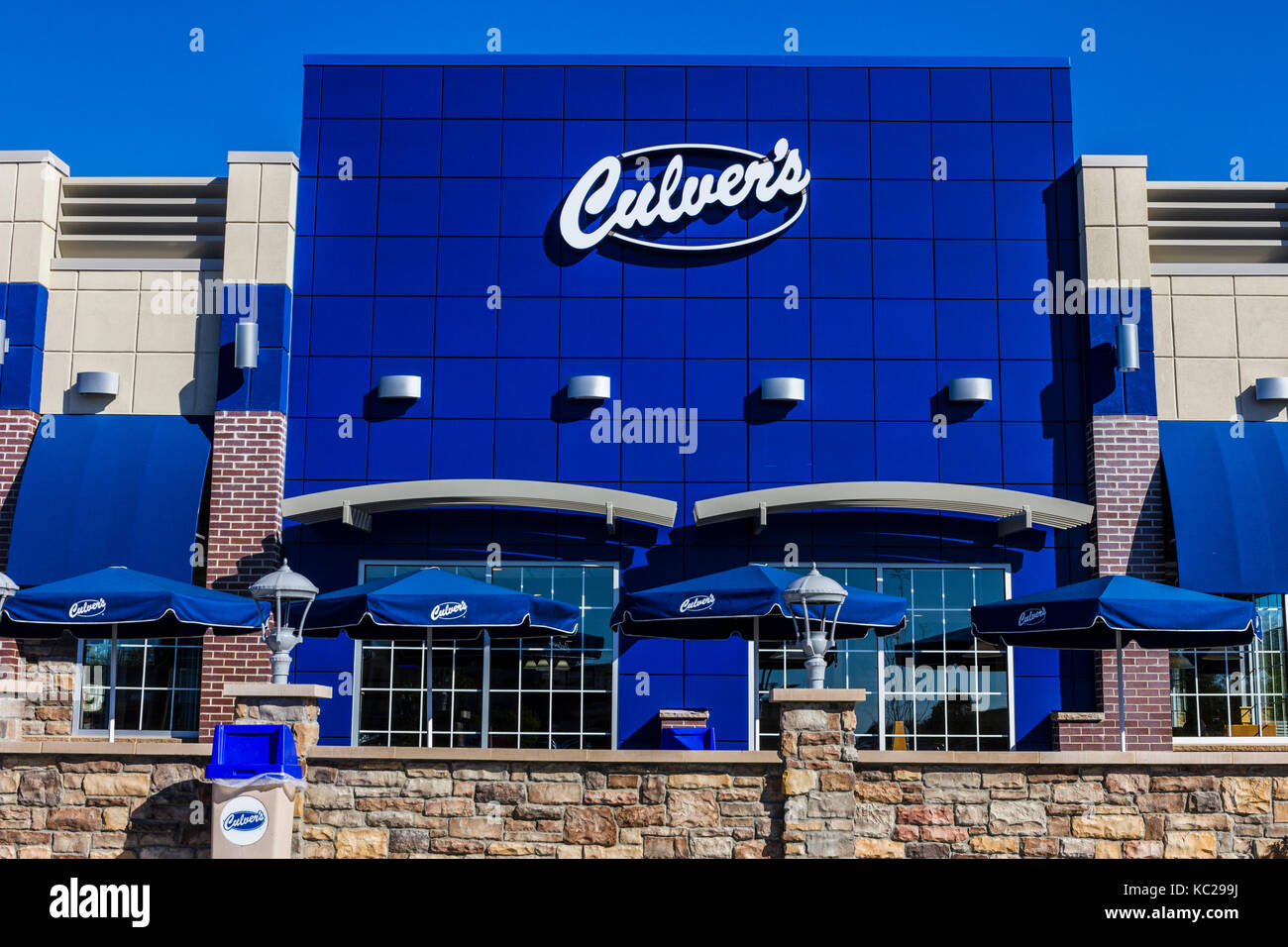 Indianapolis Circa September 2017 Culver's Fast Casual Location. Culver's is Famous for their