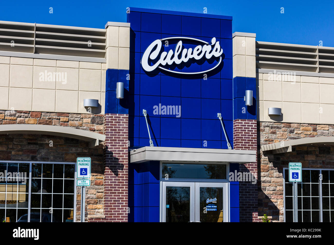Indianapolis Circa September 2017 Culver's Fast Casual Location. Culver's is Famous for their
