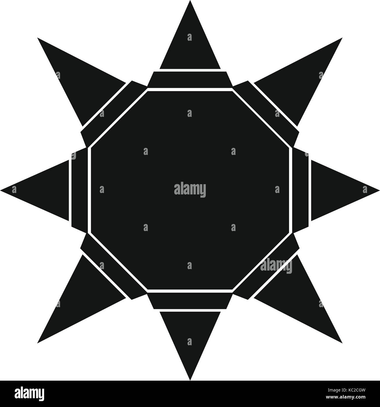 Origami sun icon, simple black style Stock Vector Image & Art - Alamy