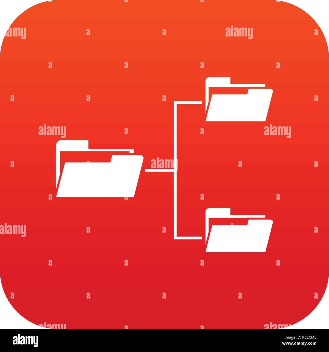 Folders structure icon digital red Stock Vector Image & Art - Alamy