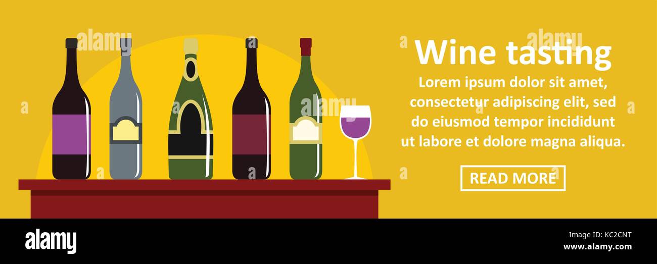Wine tasting banner horizontal concept Stock Vector Image & Art - Alamy
