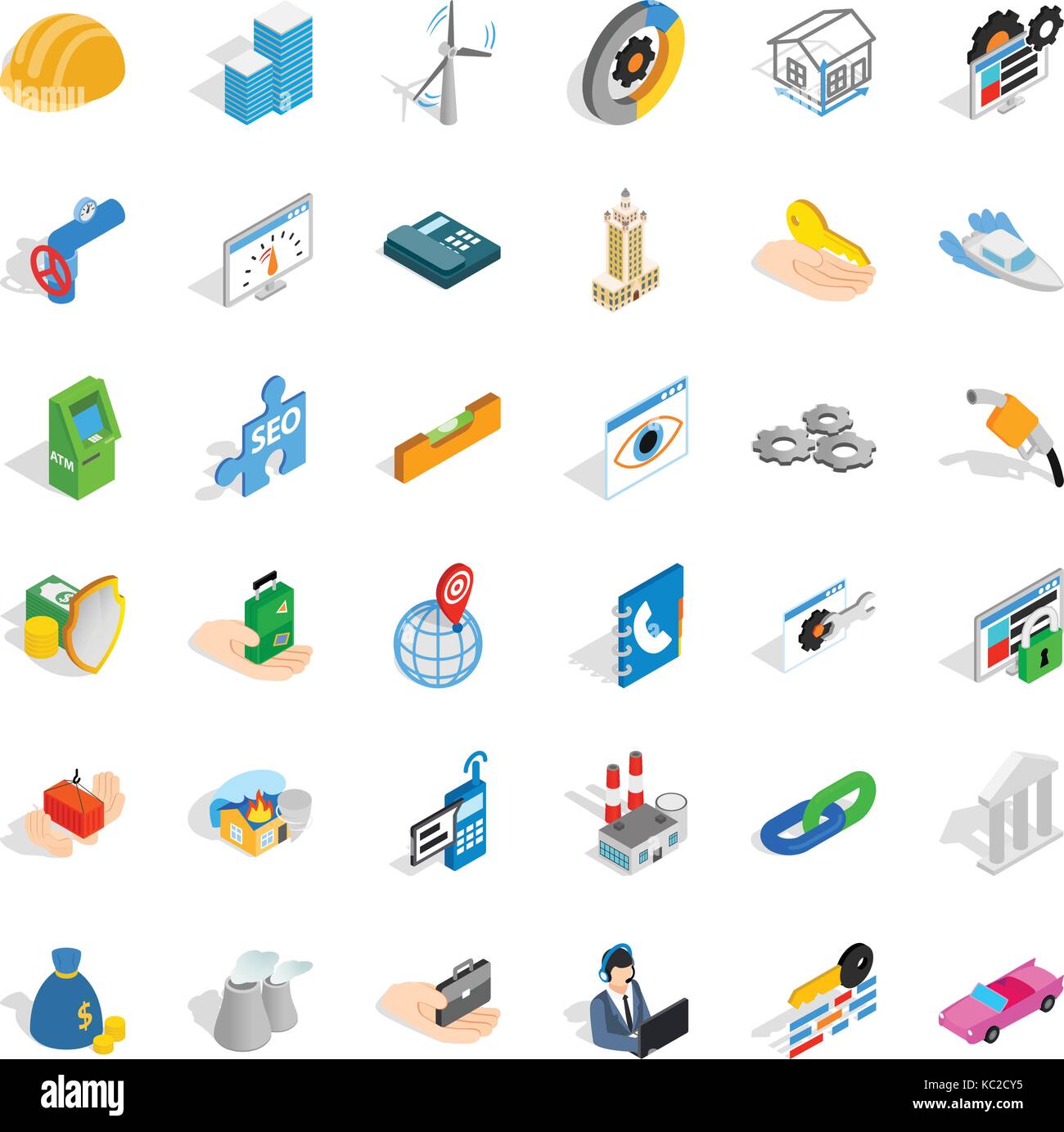 Teamwork icons set, isometric style Stock Vector Image & Art - Alamy