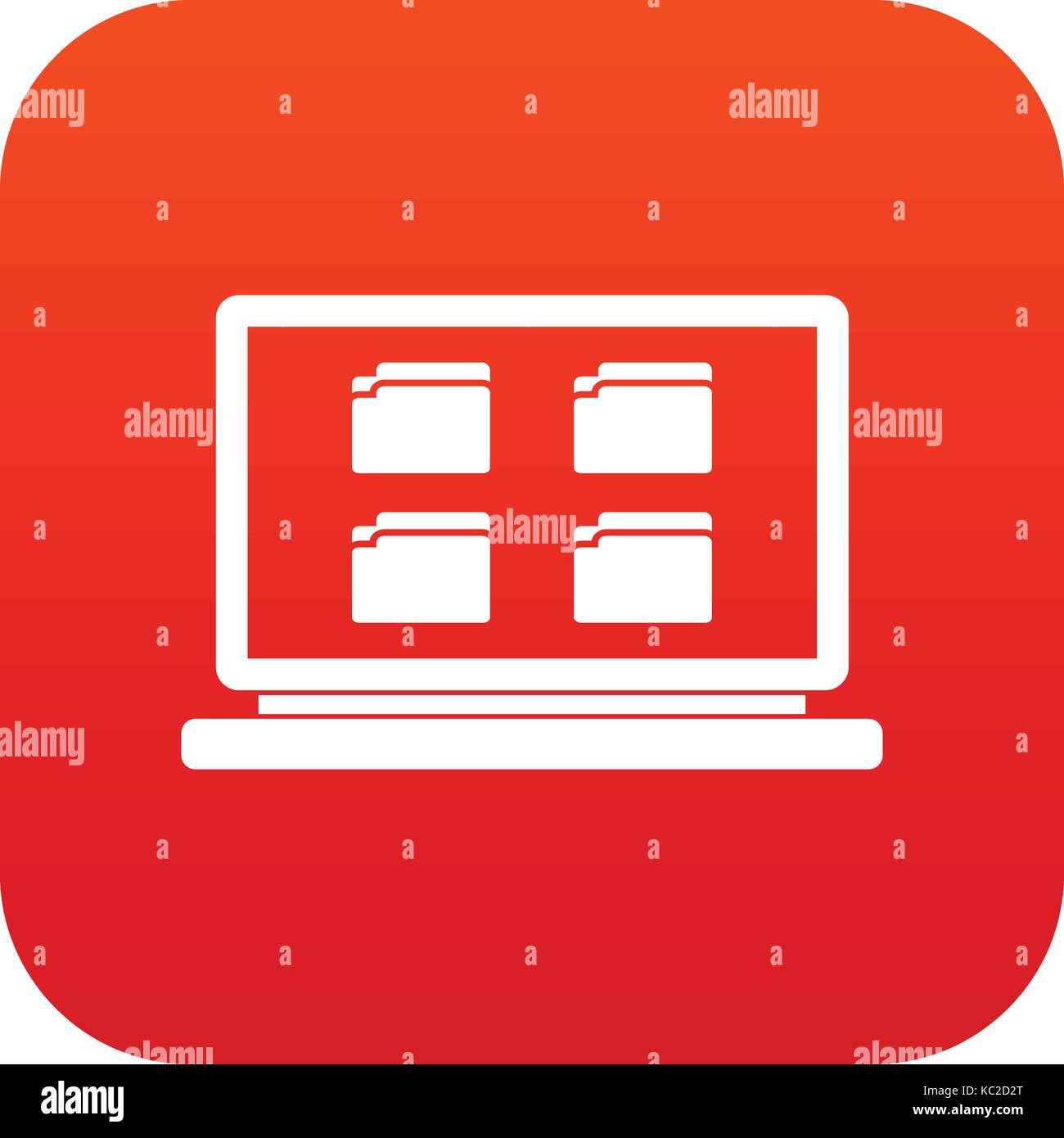 Desktop icon digital red Stock Vector Image & Art - Alamy