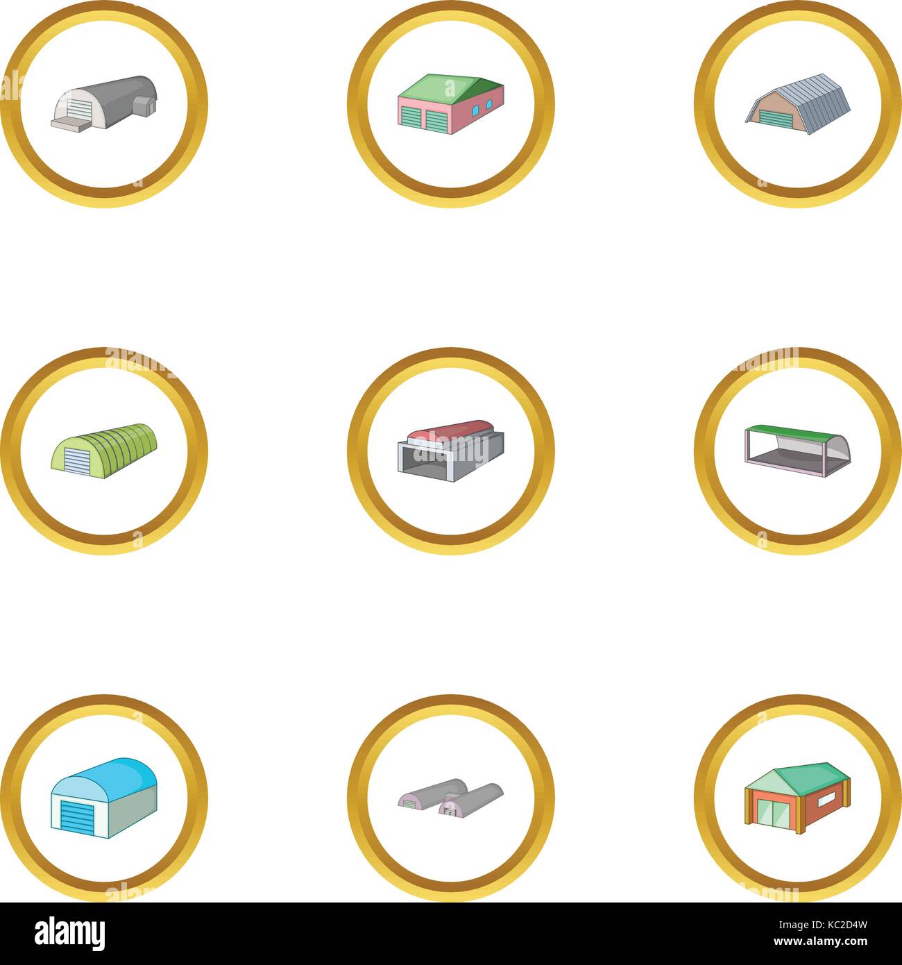 Storage icons set, cartoon style Stock Vector Image & Art - Alamy