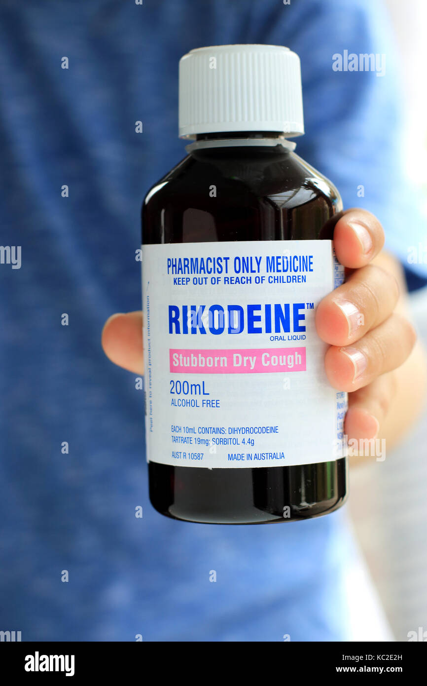 NOT AN ACTUAL MEDICATION. This is STOCK PHOTO of Rikodeine Oral Liquid Stock Photo