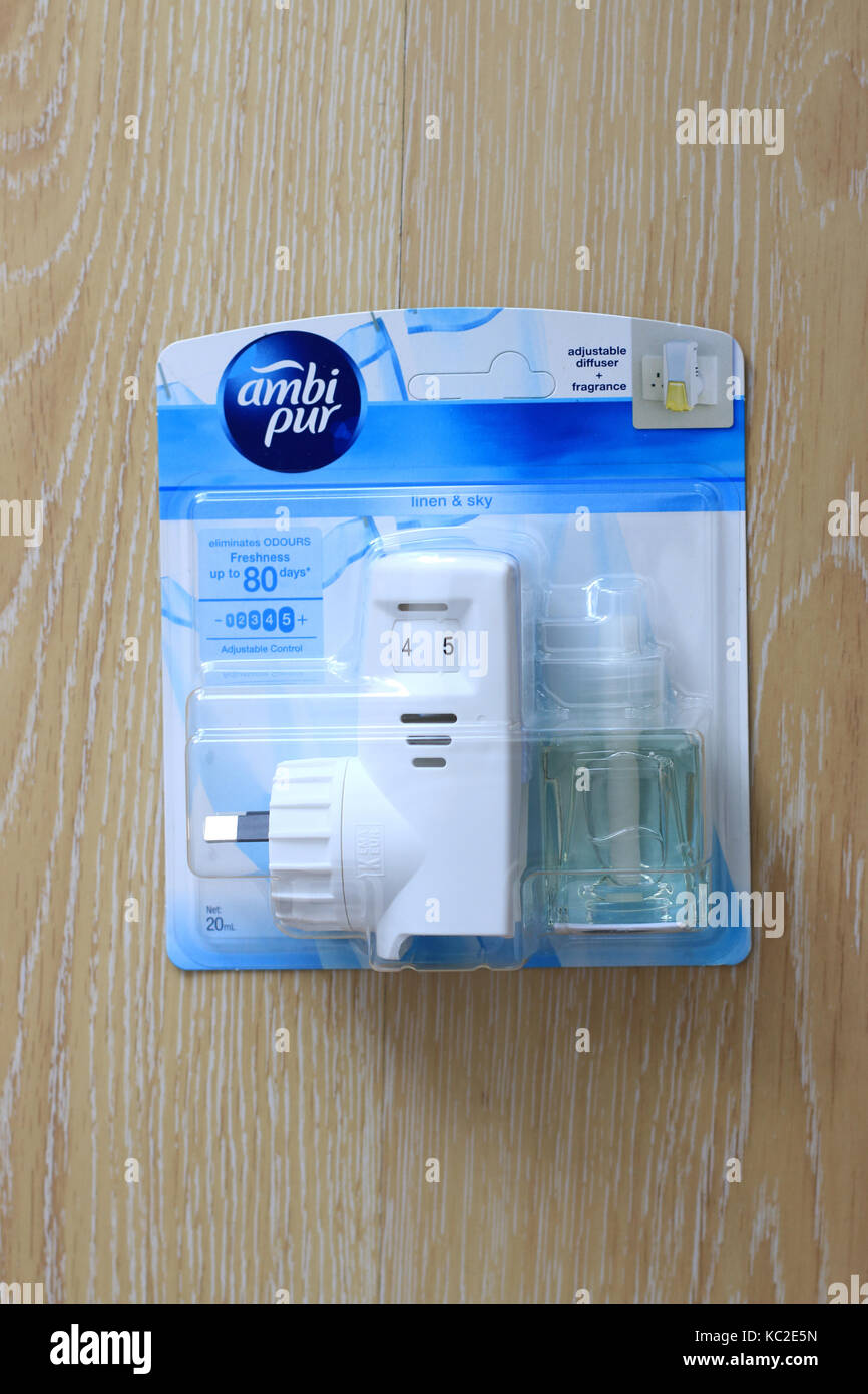 Plug in Ambi Pur Vanilla Harmony Air Freshener isolated Stock Photo