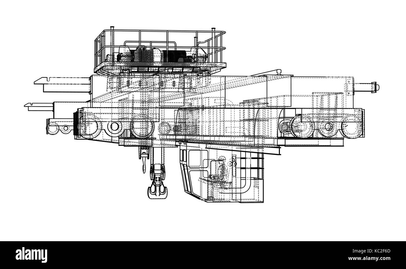 Overhead crane sketch. Vector Stock Vector Image & Art Alamy