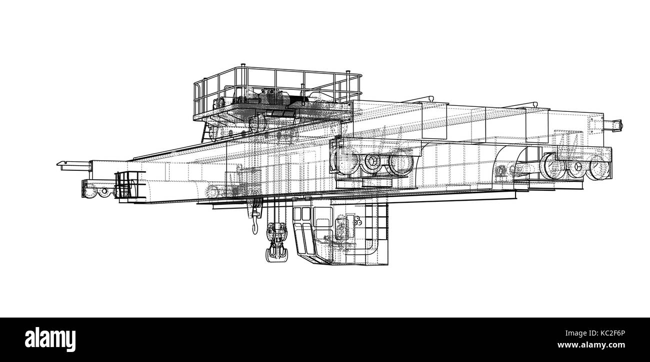 Overhead crane sketch. Vector Stock Vector Image & Art Alamy