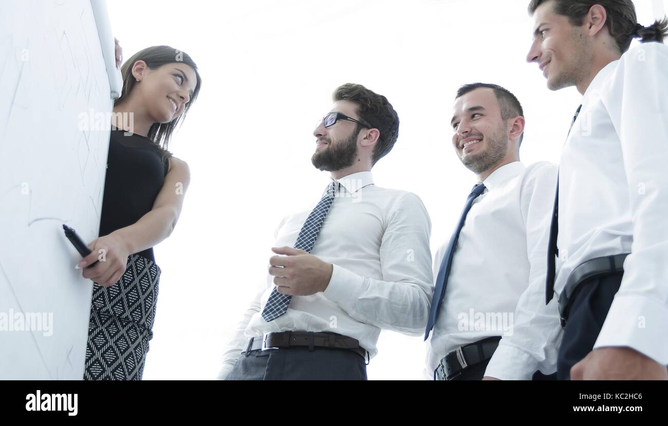 coach conducts training with business team Stock Photo - Alamy
