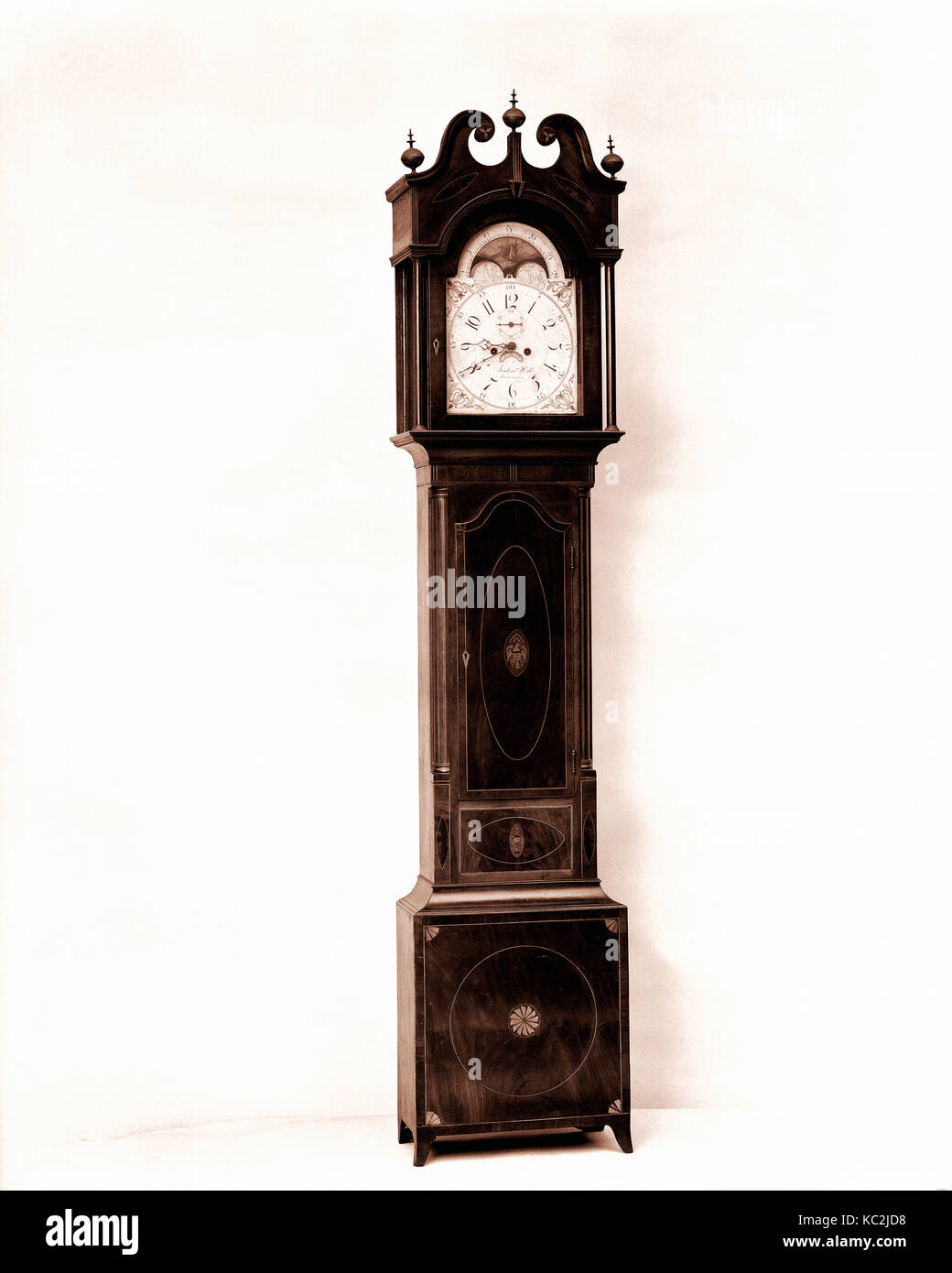 Tall Clock, 1805–15, Made in Flemington, New Jersey, United States, American, Mahogany, maple, cherry, tulip poplar, white pine Stock Photo