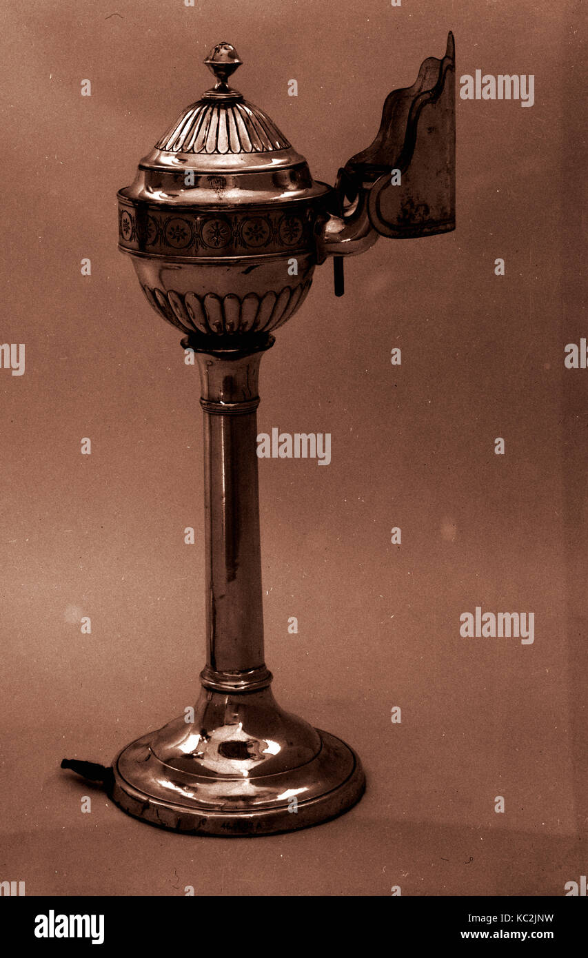 Oil Lamp, 17901800, Made in South Yorkshire, Sheffield, England