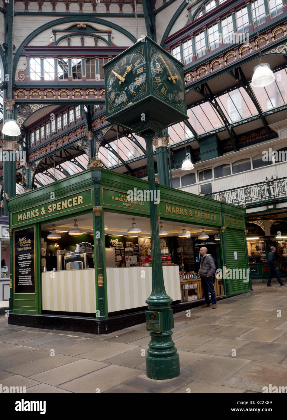 Marks and Spencer stall in Kirkgate Market, Leeds, Yorkshire, England