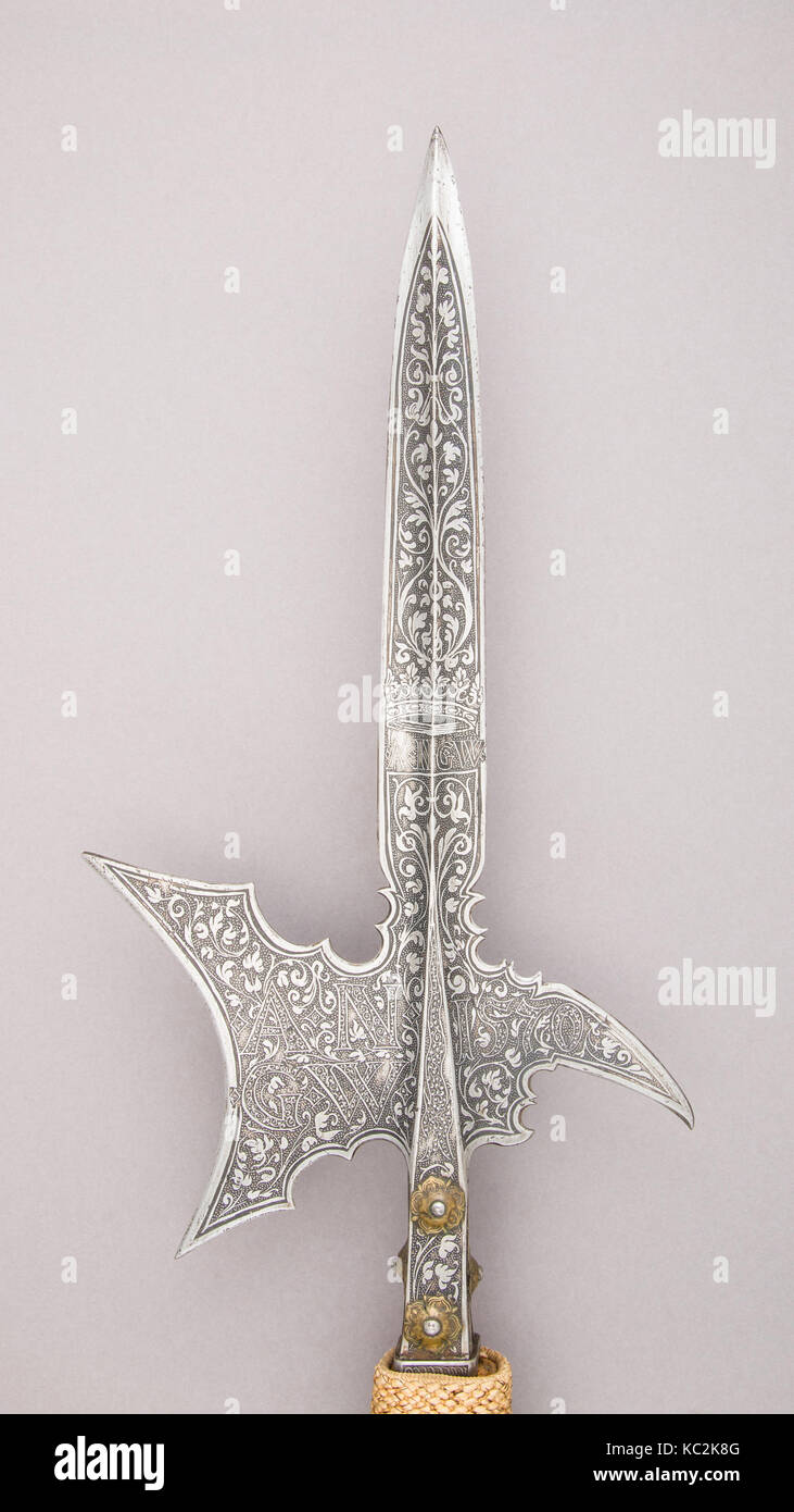Halberd of Johann Georg, Prince-Elector of Brandenburg (reigned 1571–98), dated 1570 Stock Photo