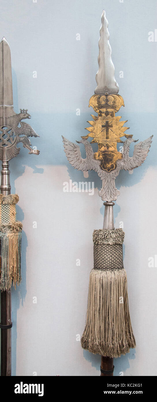Partisan of the Polish Noble Guard of Friedrich August I, who twice ruled as king of Poland (1697–1704 and 1709–1733), ca. 1720 Stock Photo